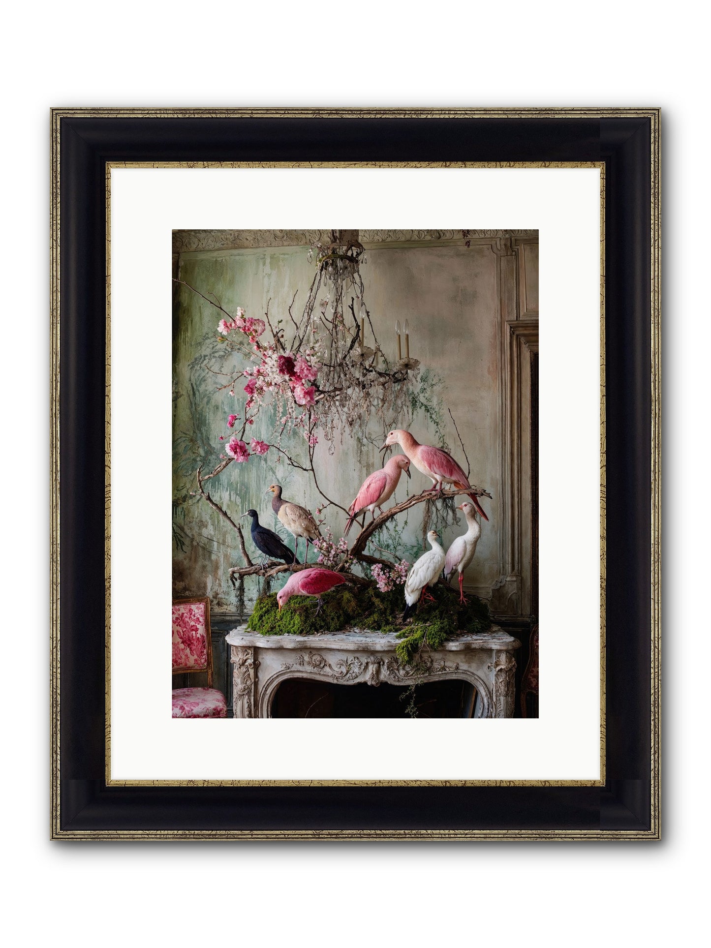 Madrigal Mischief Framed Print - Black & Gold 12x16