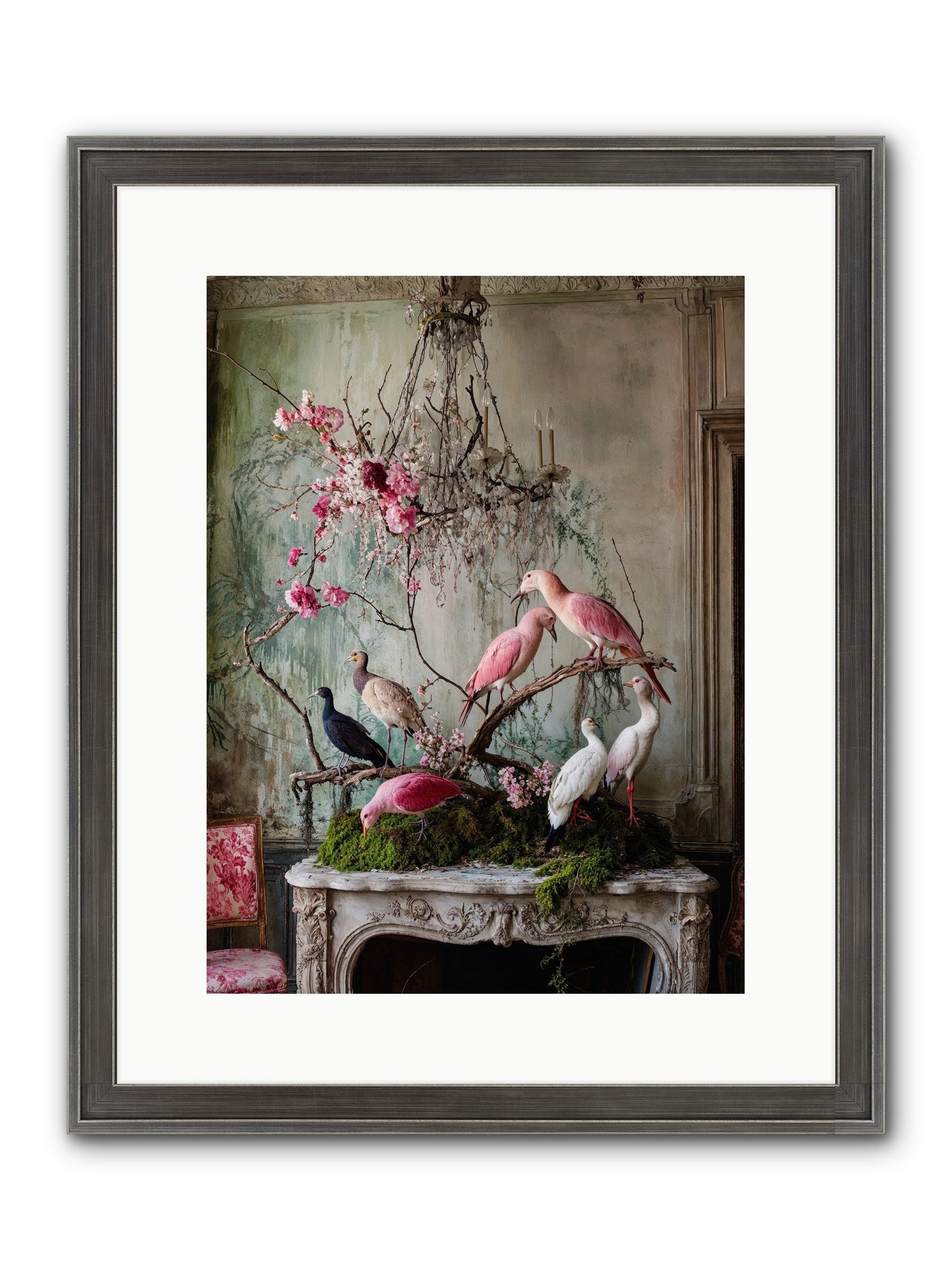 Madrigal Mischief Framed Print - Slimwoods Black/Silver 12x16