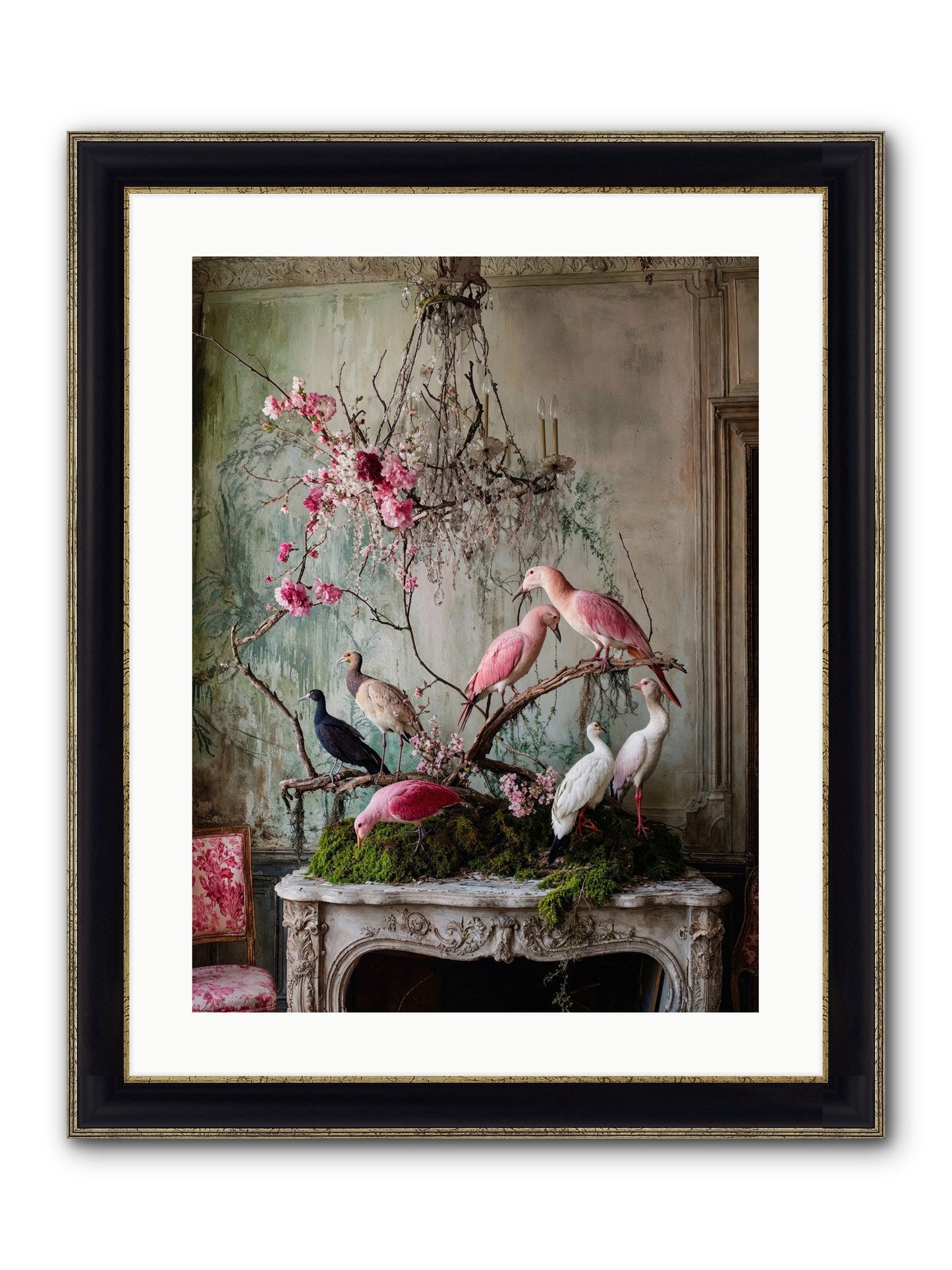 Madrigal Mischief Framed Print - Black & Gold 18x24