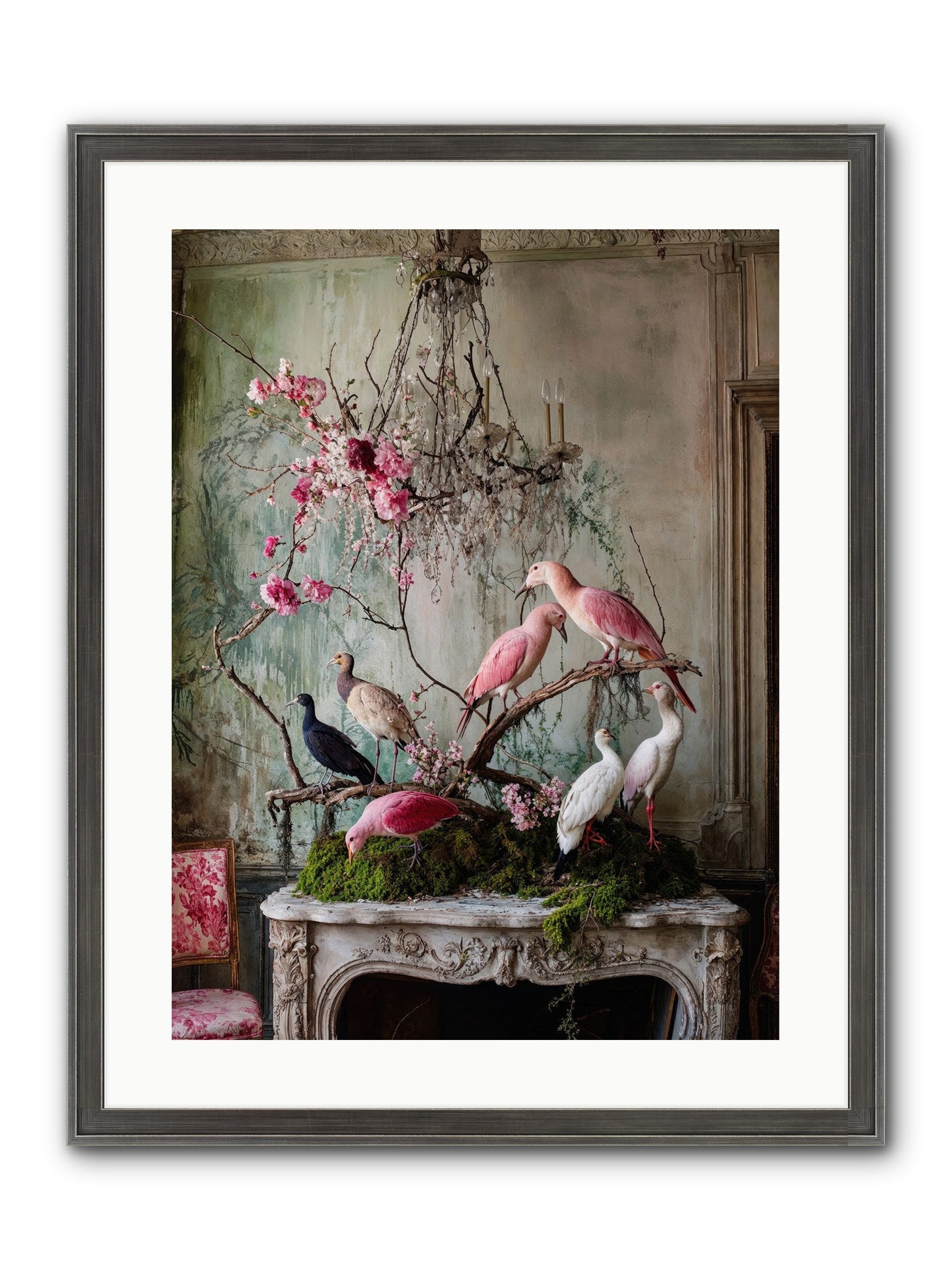 Madrigal Mischief Framed Print - Slimwoods Black/Silver 18x24