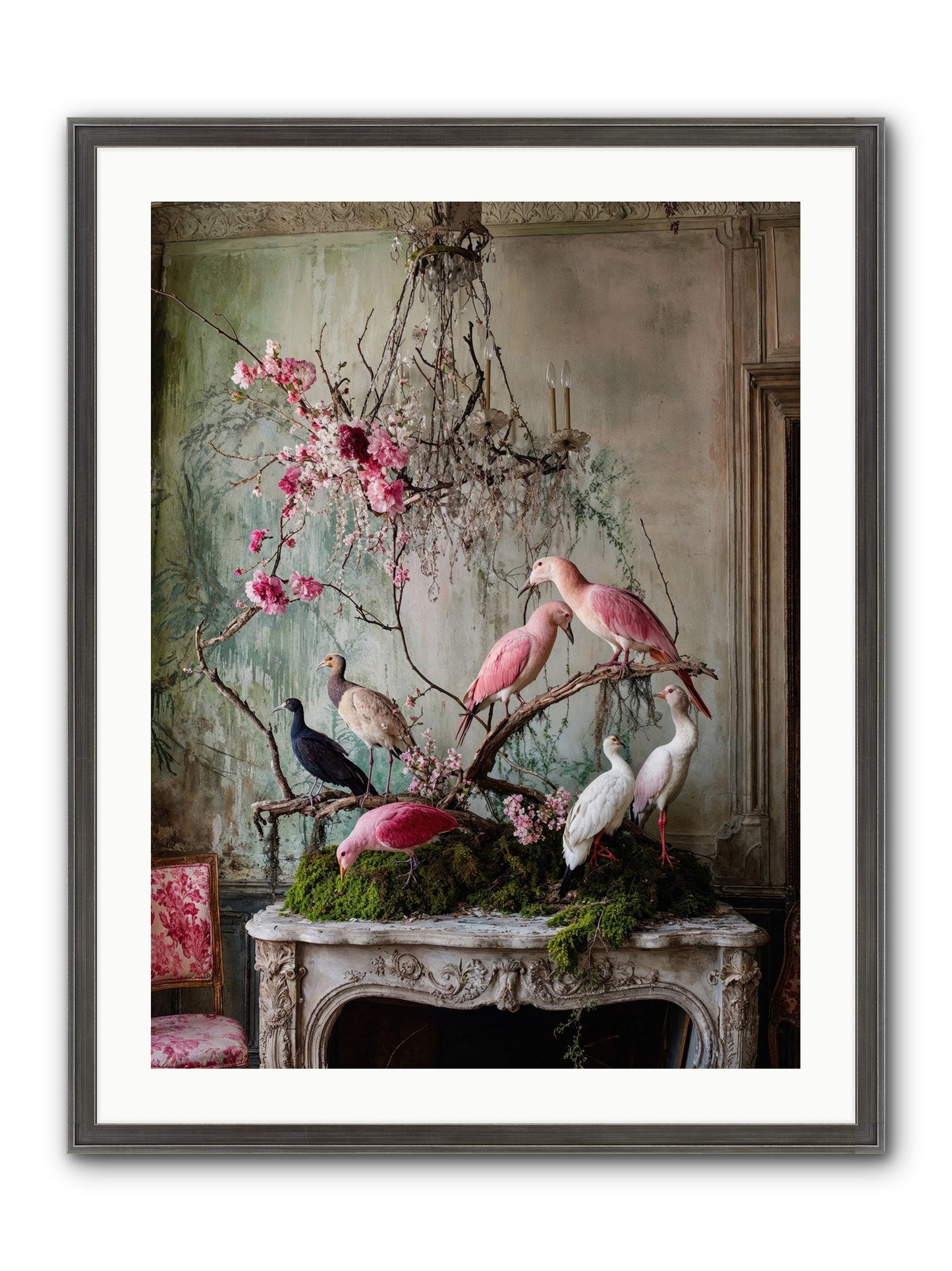 Madrigal Mischief Framed Print - Slimwoods Black/Silver 24x32