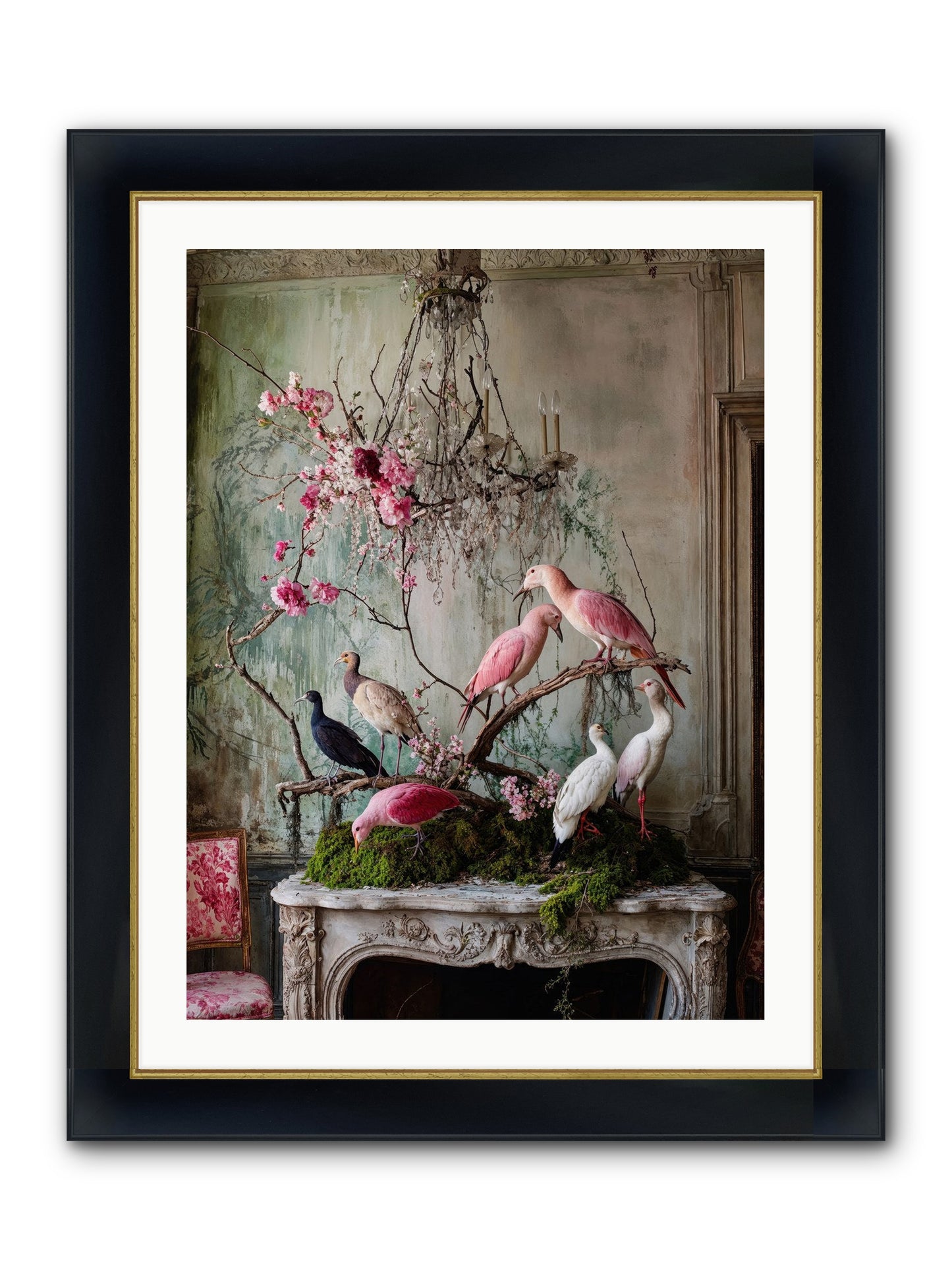 Madrigal Mischief Framed Print - Wide Black w/Gold 24x32