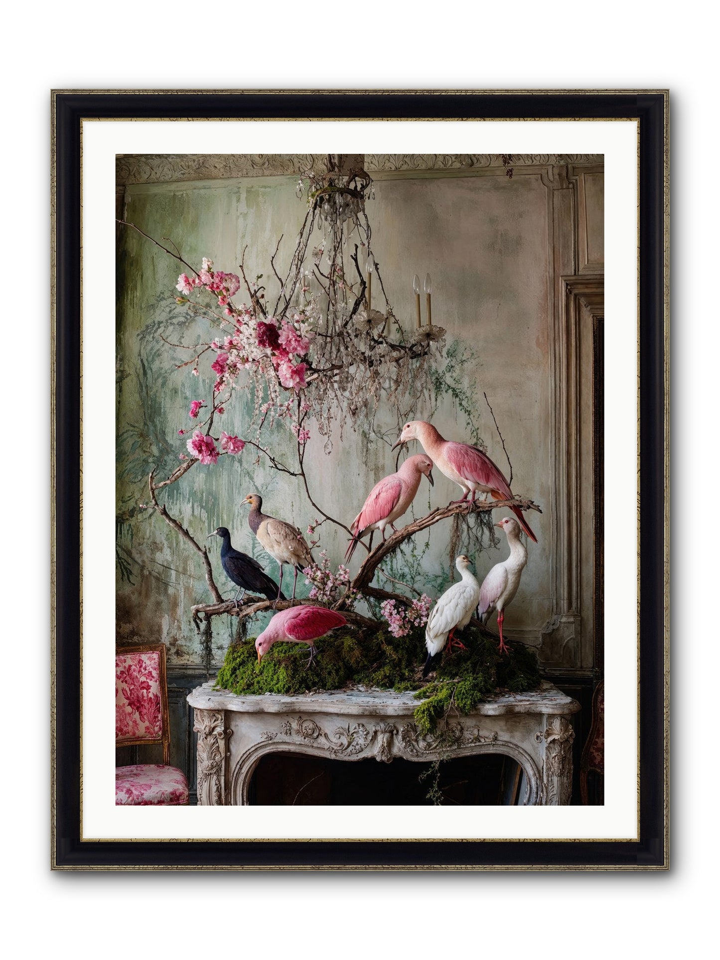 Madrigal Mischief Framed Print - Black & Gold 30x40