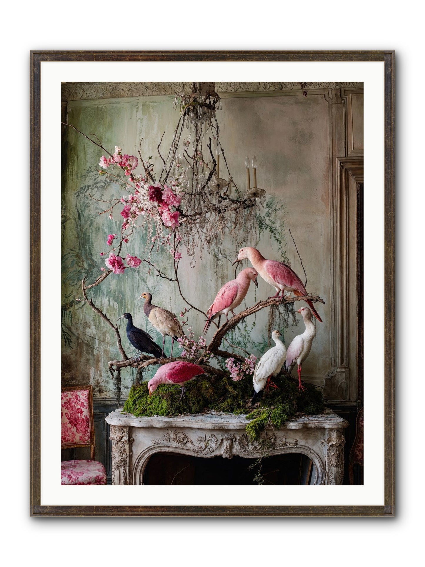 Madrigal Mischief Framed Print - Slimwoods Black/Gold 30x40