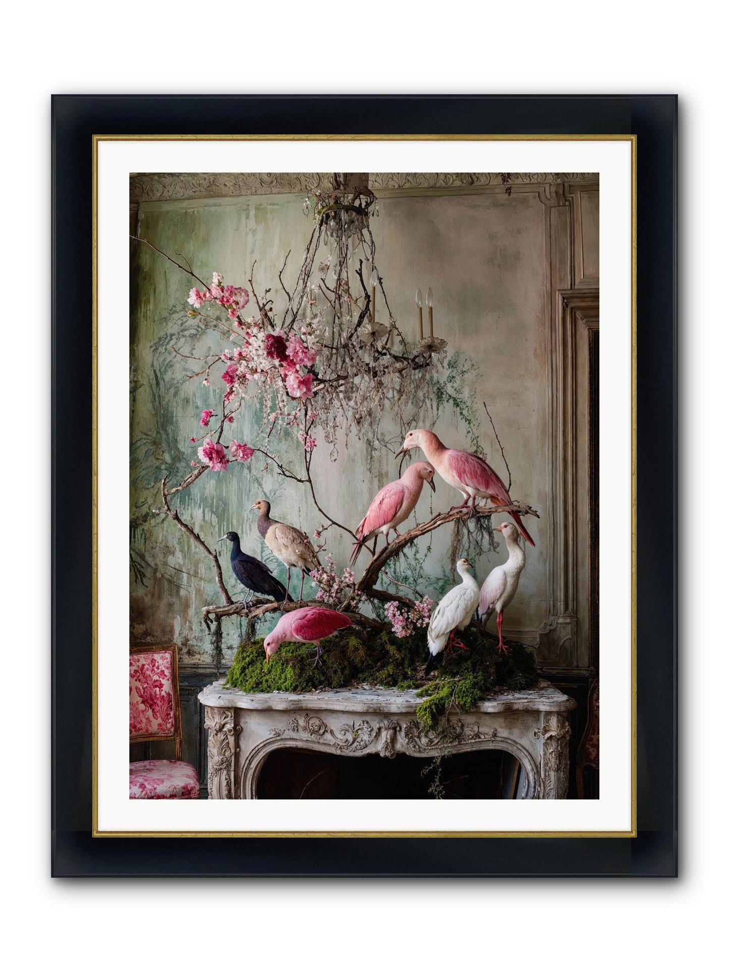 Madrigal Mischief Framed Print - Wide Black w/Gold 30x40