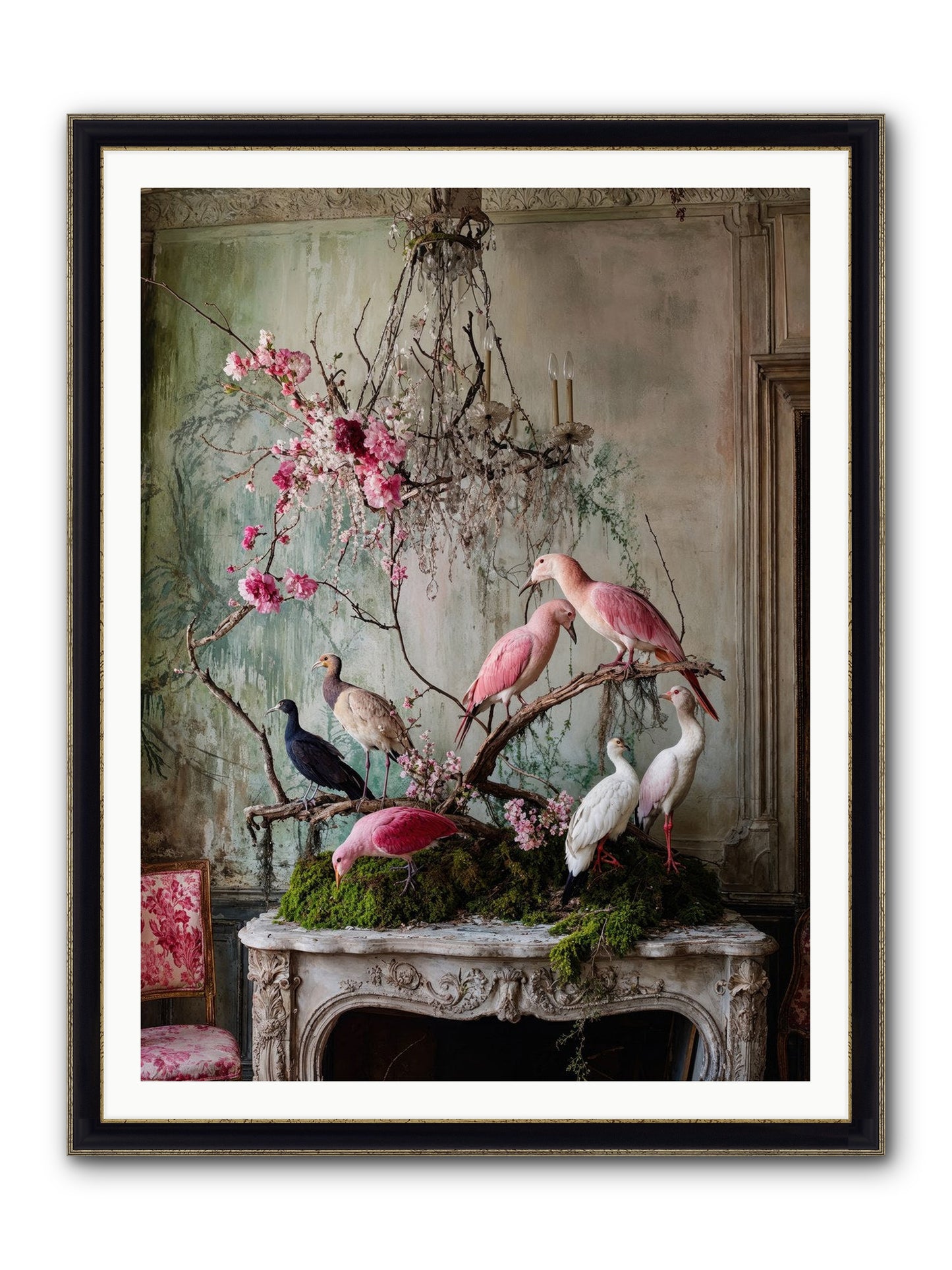 Madrigal Mischief Framed Print - Black & Gold 36x48