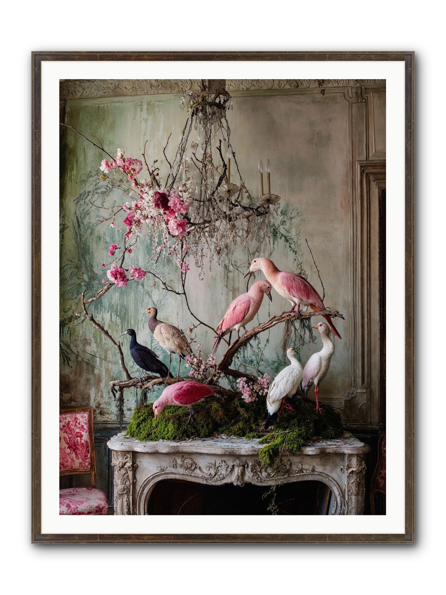Madrigal Mischief Framed Print - Slimwoods Black/Gold 36x48