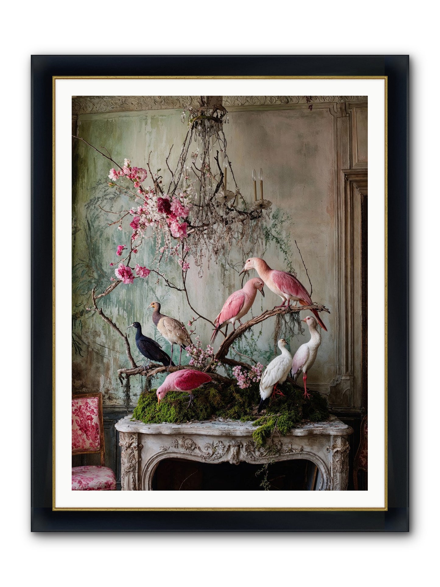 Madrigal Mischief Framed Print - Wide Black w/Gold 36x48