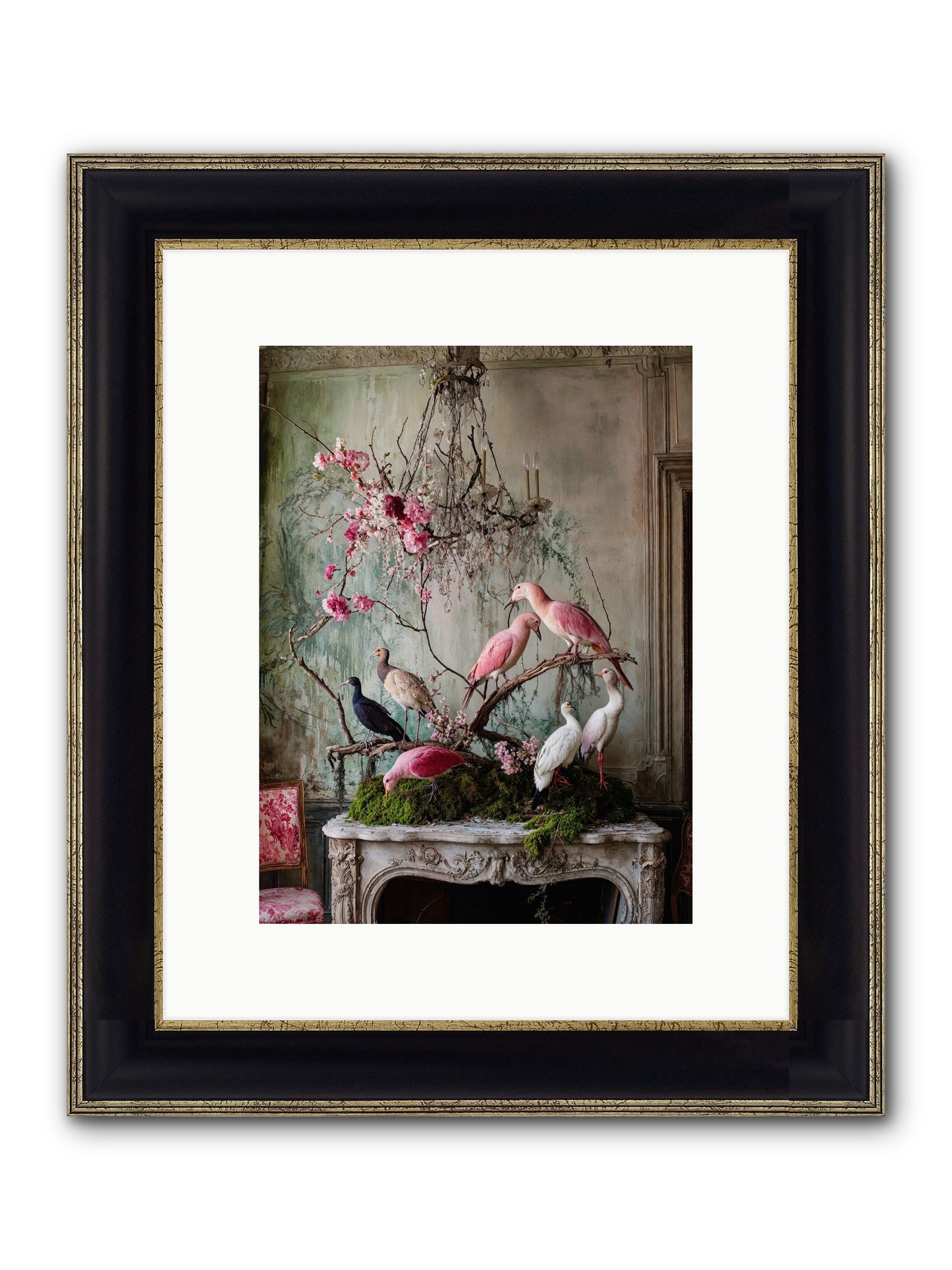 Madrigal Mischief Framed Print - Black & Gold 9x12
