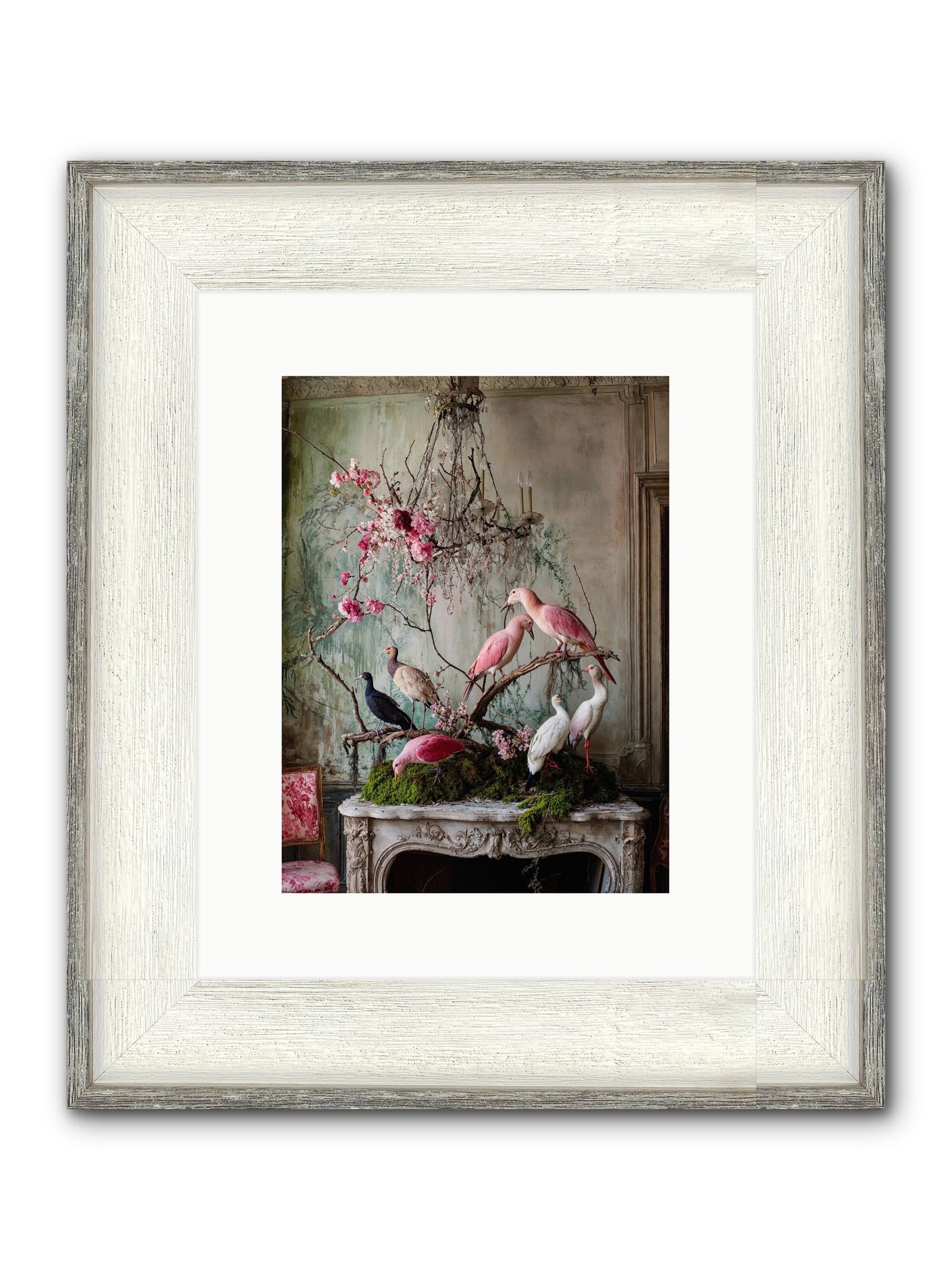 Madrigal Mischief Framed Print - Driftwood White 9x12