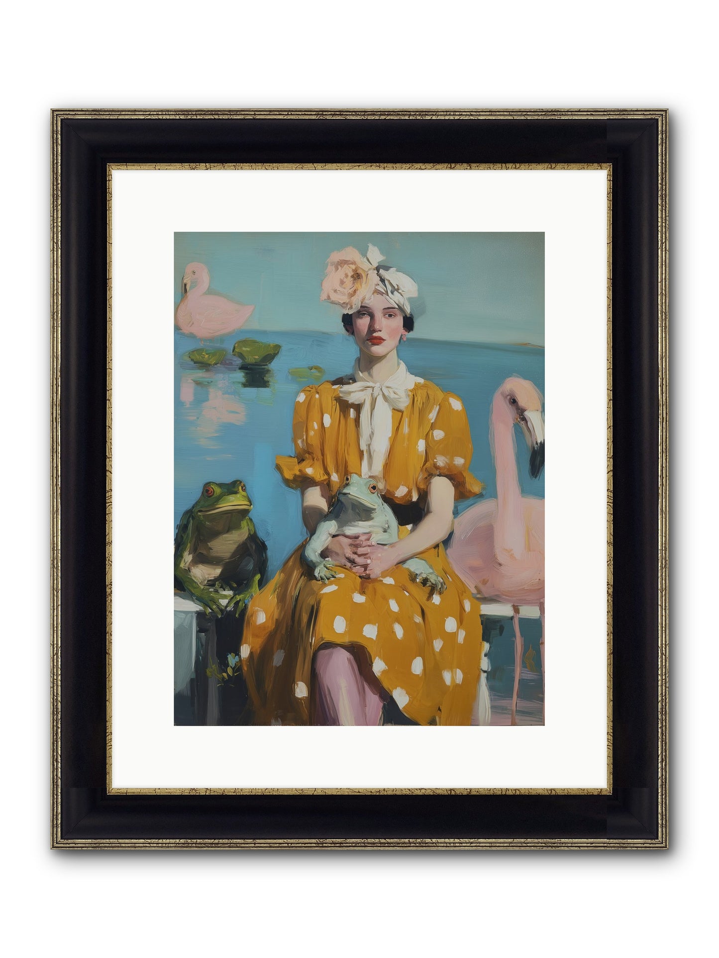Magic Between Us Framed Print - Black & Gold 12x16