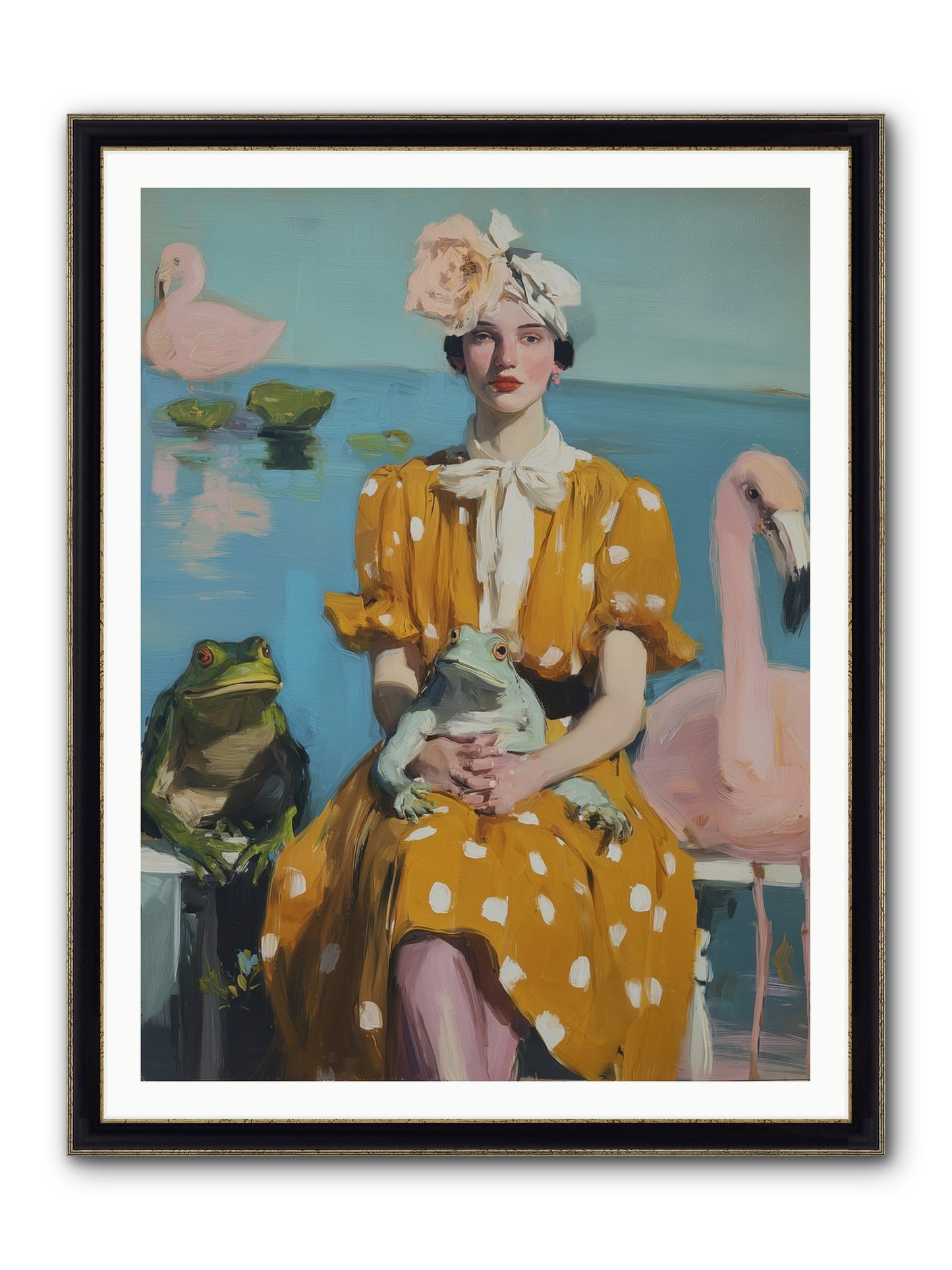 Magic Between Us Framed Print - Black & Gold 36x48