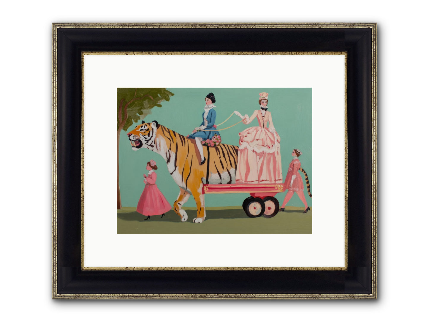 Magic Past Noon Framed Print - Black & Gold 12x9