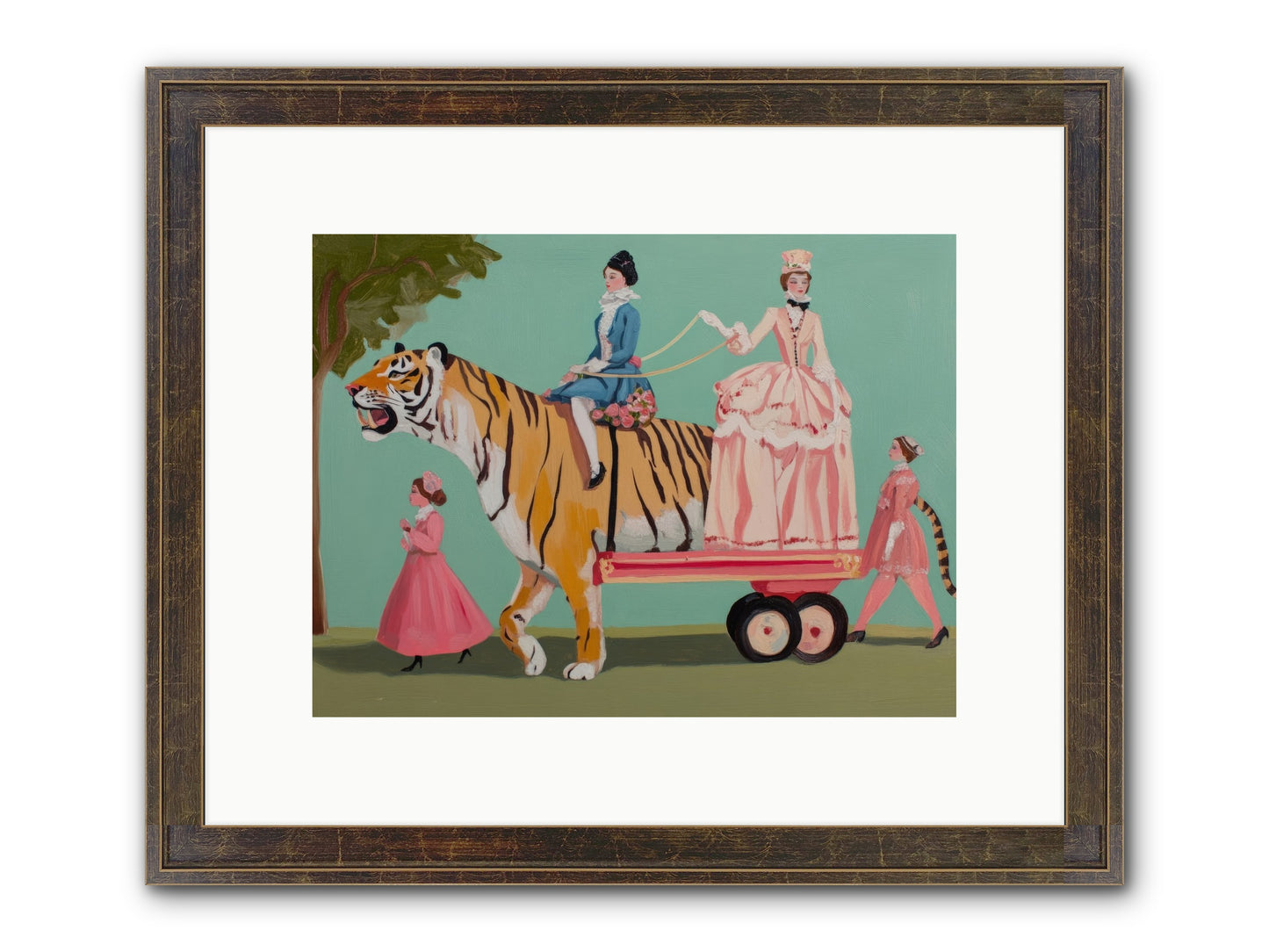 Magic Past Noon Framed Print - Slimwoods Black/Gold 12x9
