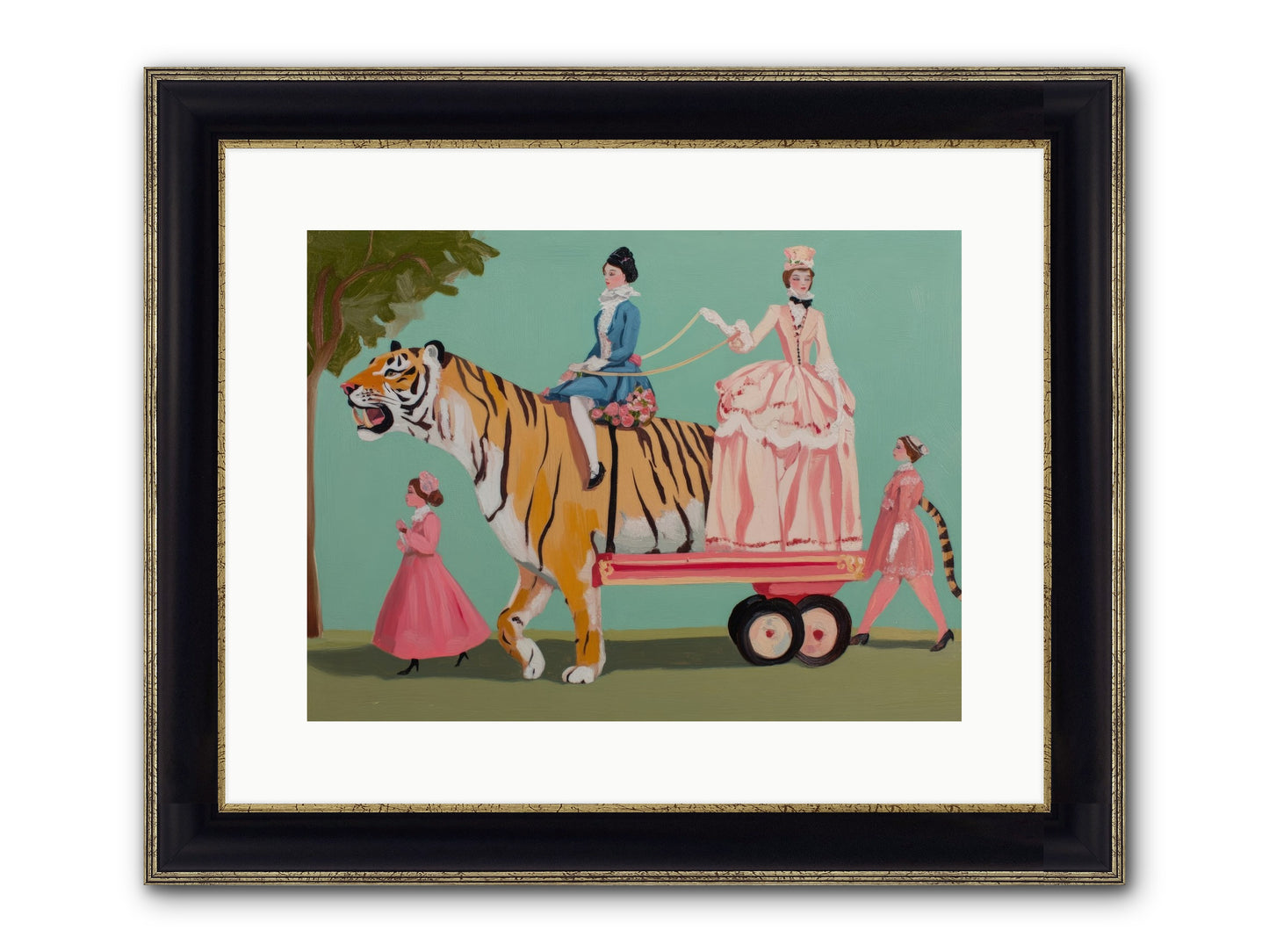 Magic Past Noon Framed Print - Black & Gold 16x12