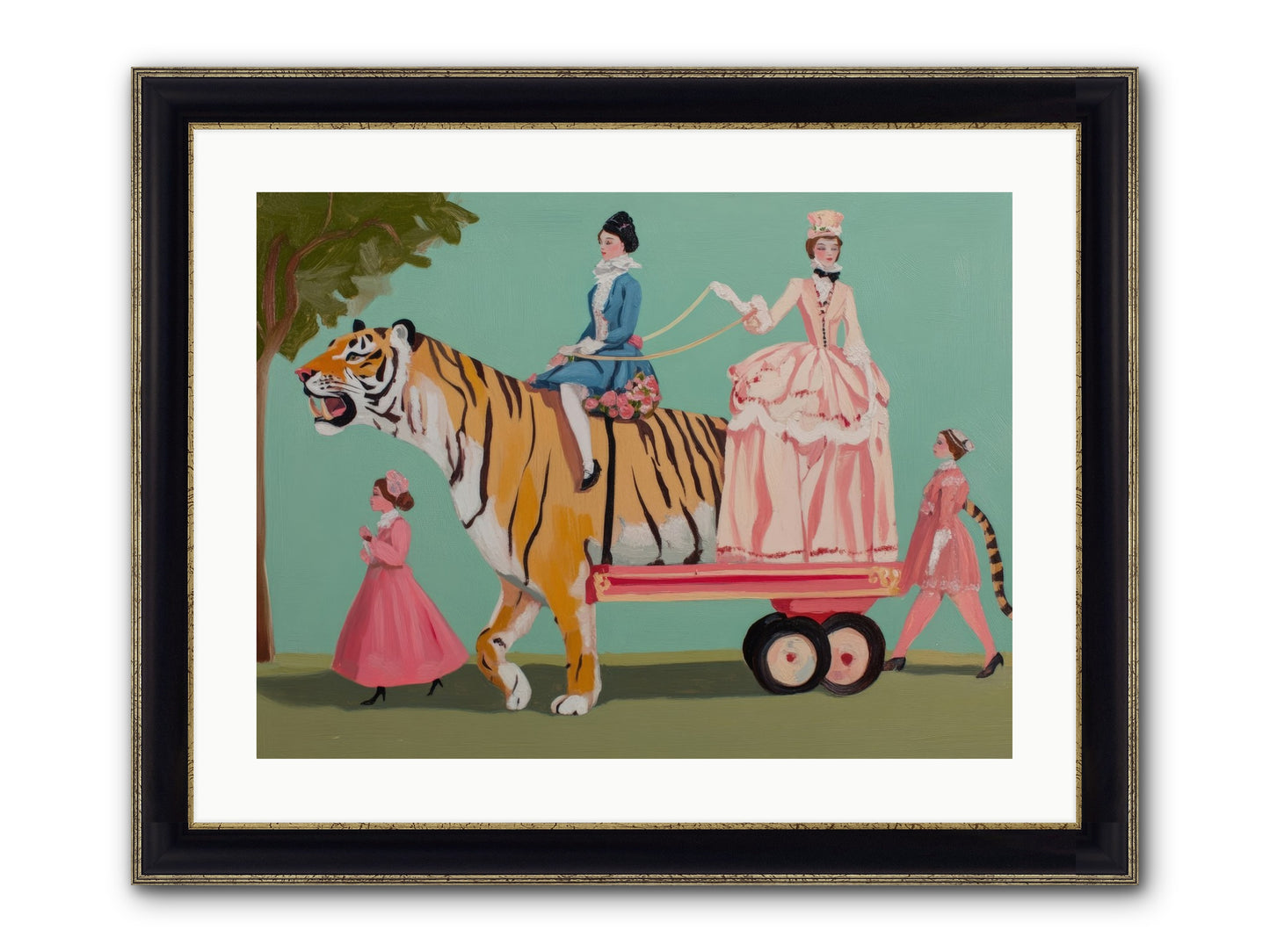 Magic Past Noon Framed Print - Black & Gold 24x18
