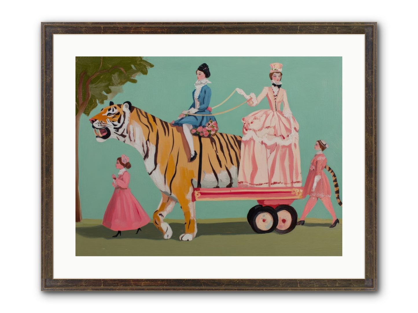 Magic Past Noon Framed Print - Slimwoods Black/Gold 24x18