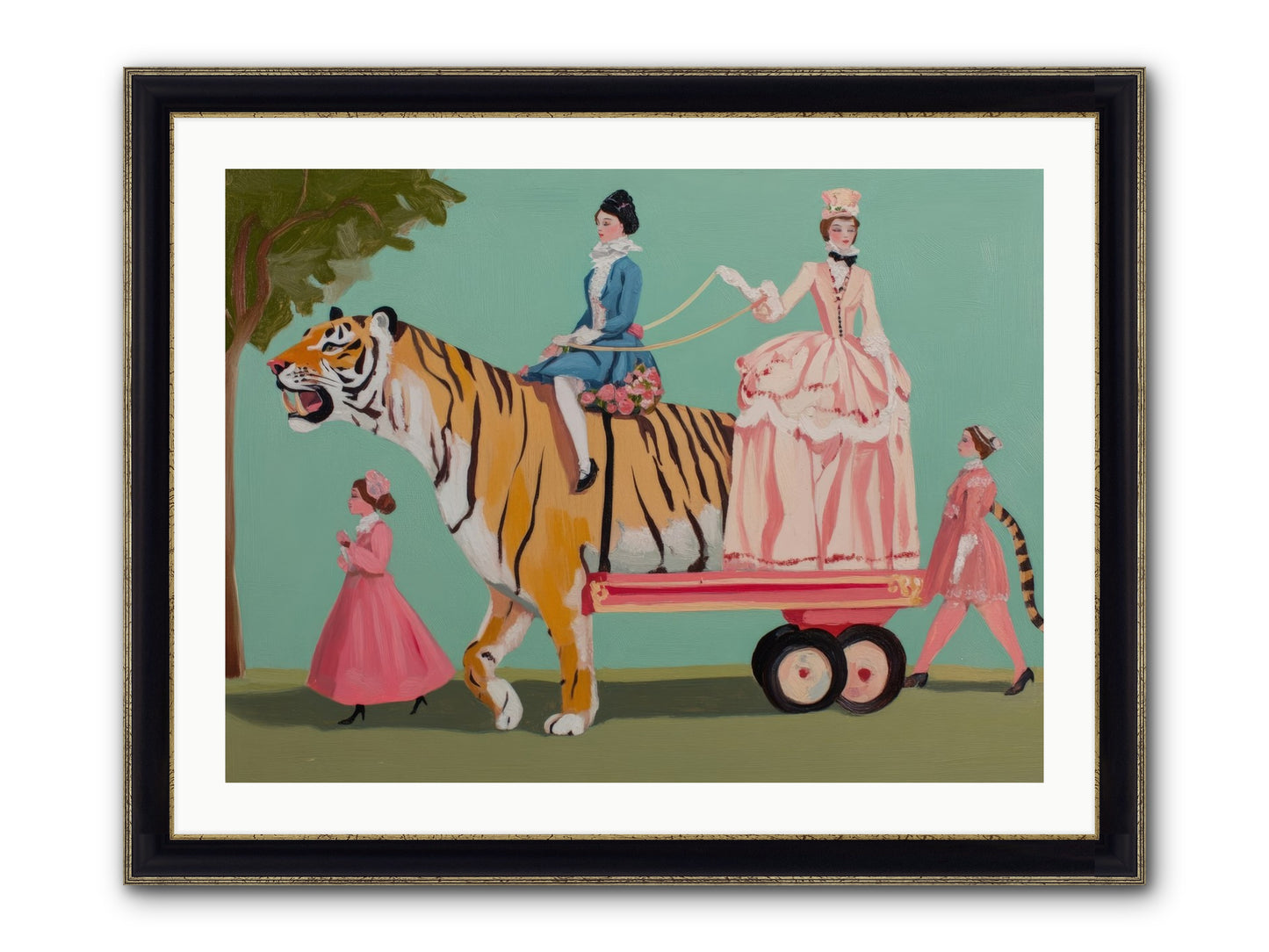 Magic Past Noon Framed Print - Black & Gold 32x24