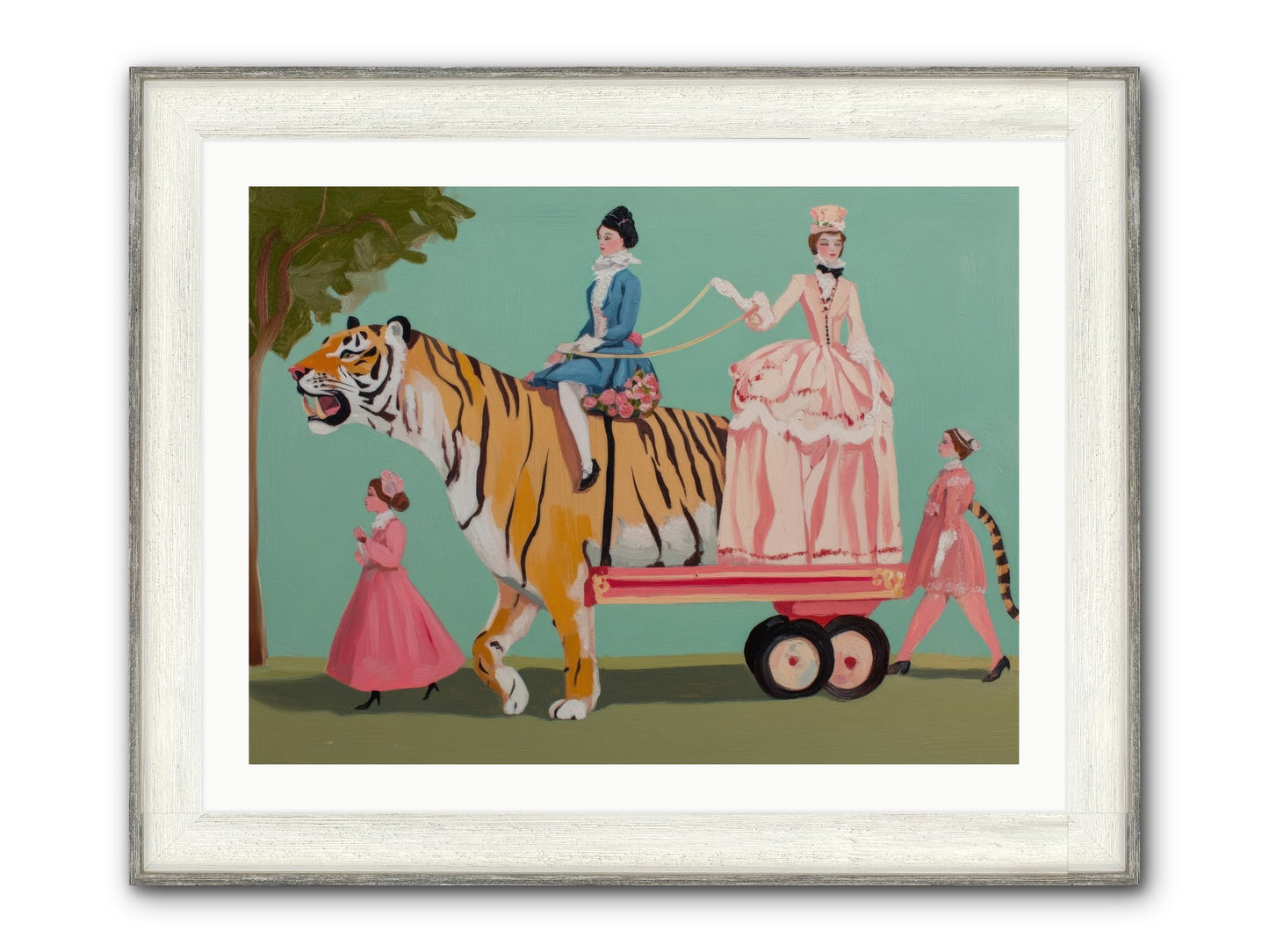 Magic Past Noon Framed Print - Driftwood White 32x24