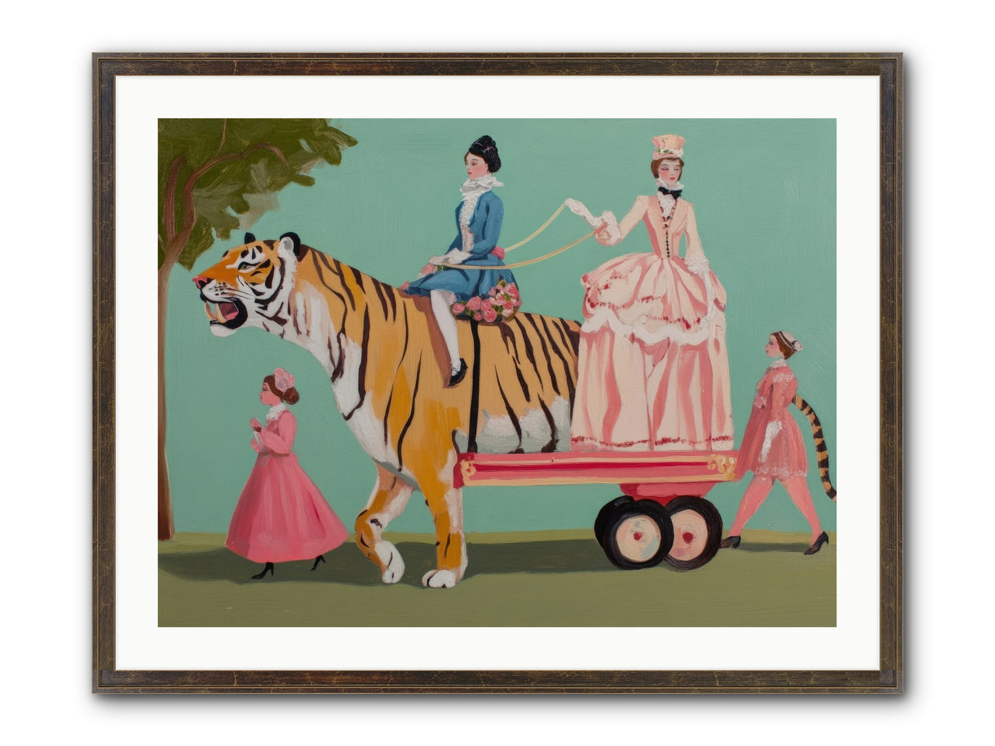 Magic Past Noon Framed Print - Slimwoods Black/Gold 32x24