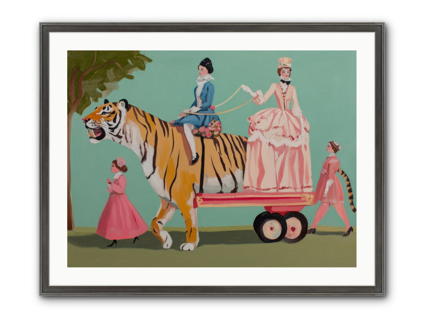Magic Past Noon Framed Print - Slimwoods Black/Silver 32x24