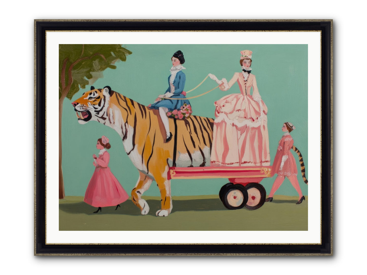 Magic Past Noon Framed Print - Black & Gold 40x30
