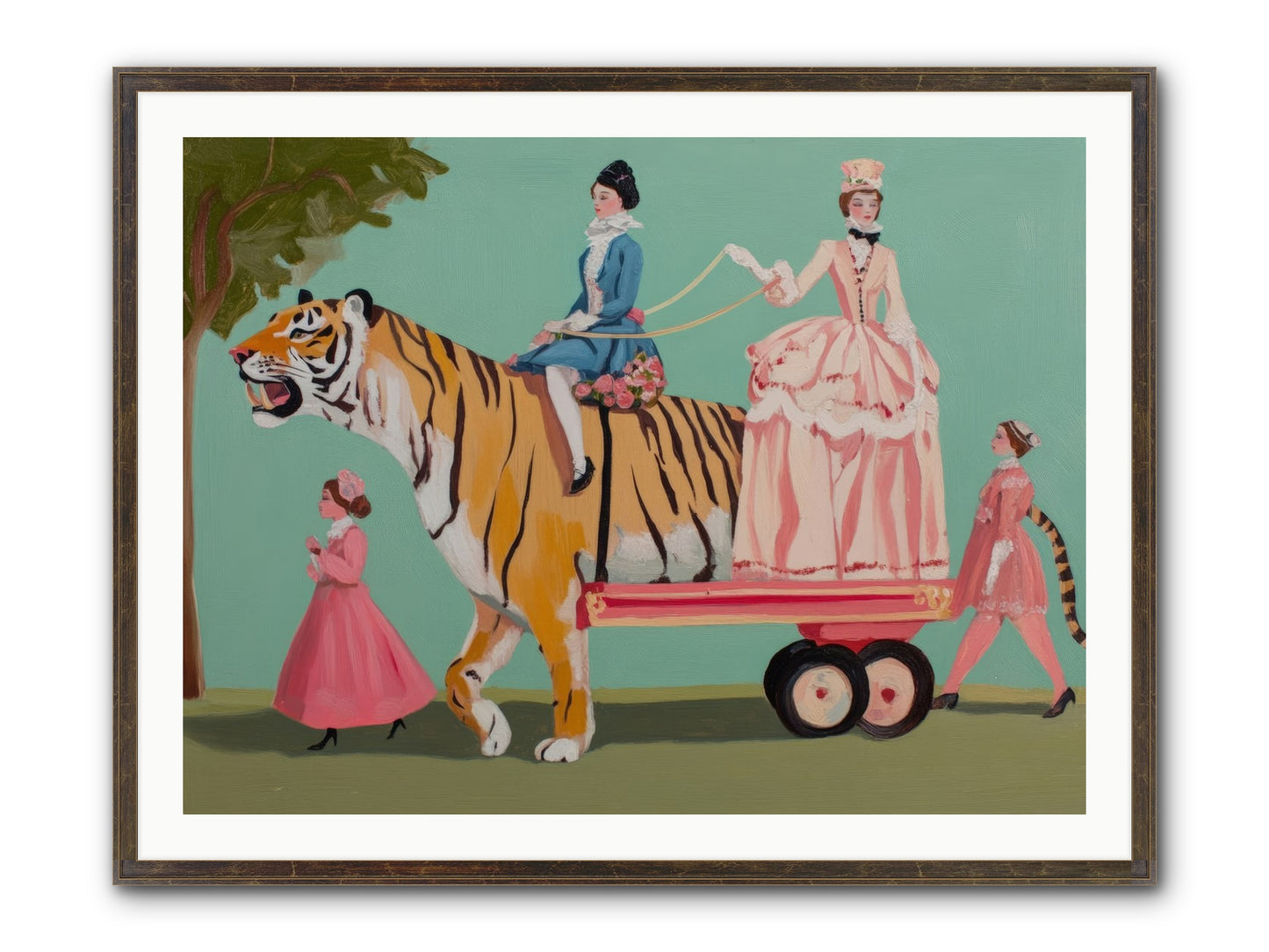 Magic Past Noon Framed Print - Slimwoods Black/Gold 40x30