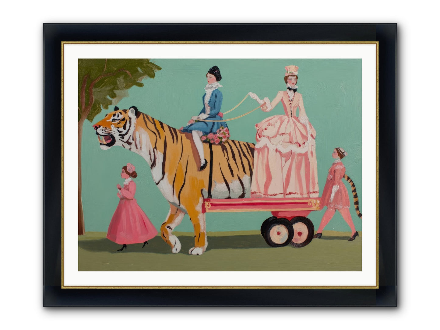 Magic Past Noon Framed Print - Wide Black w/Gold 40x30