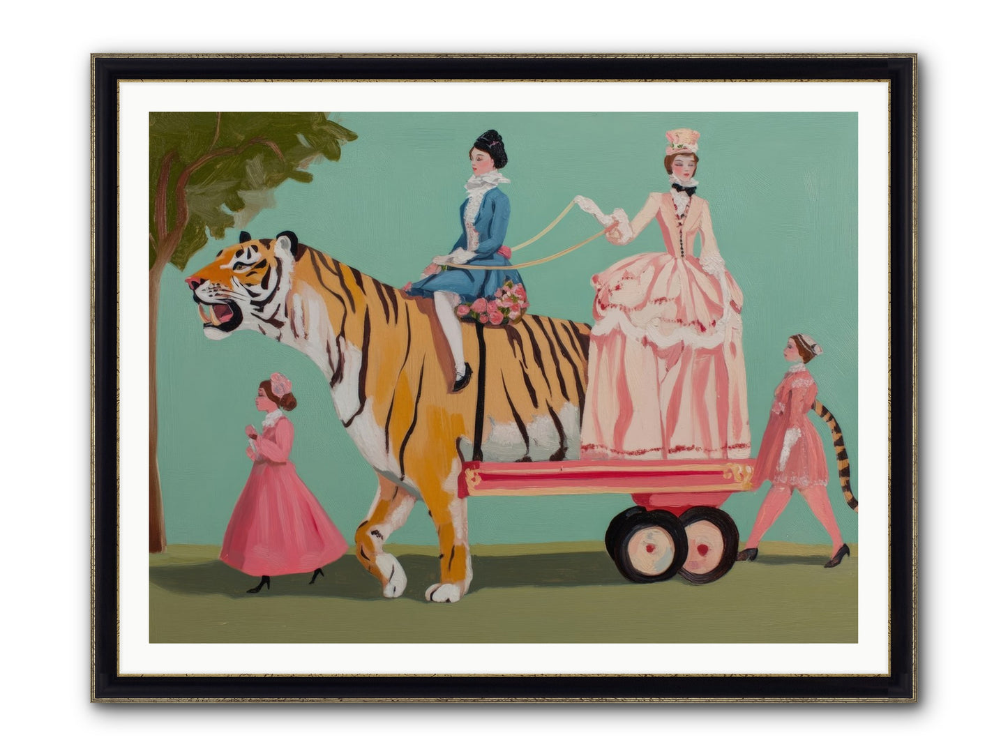 Magic Past Noon Framed Print - Black & Gold 48x36