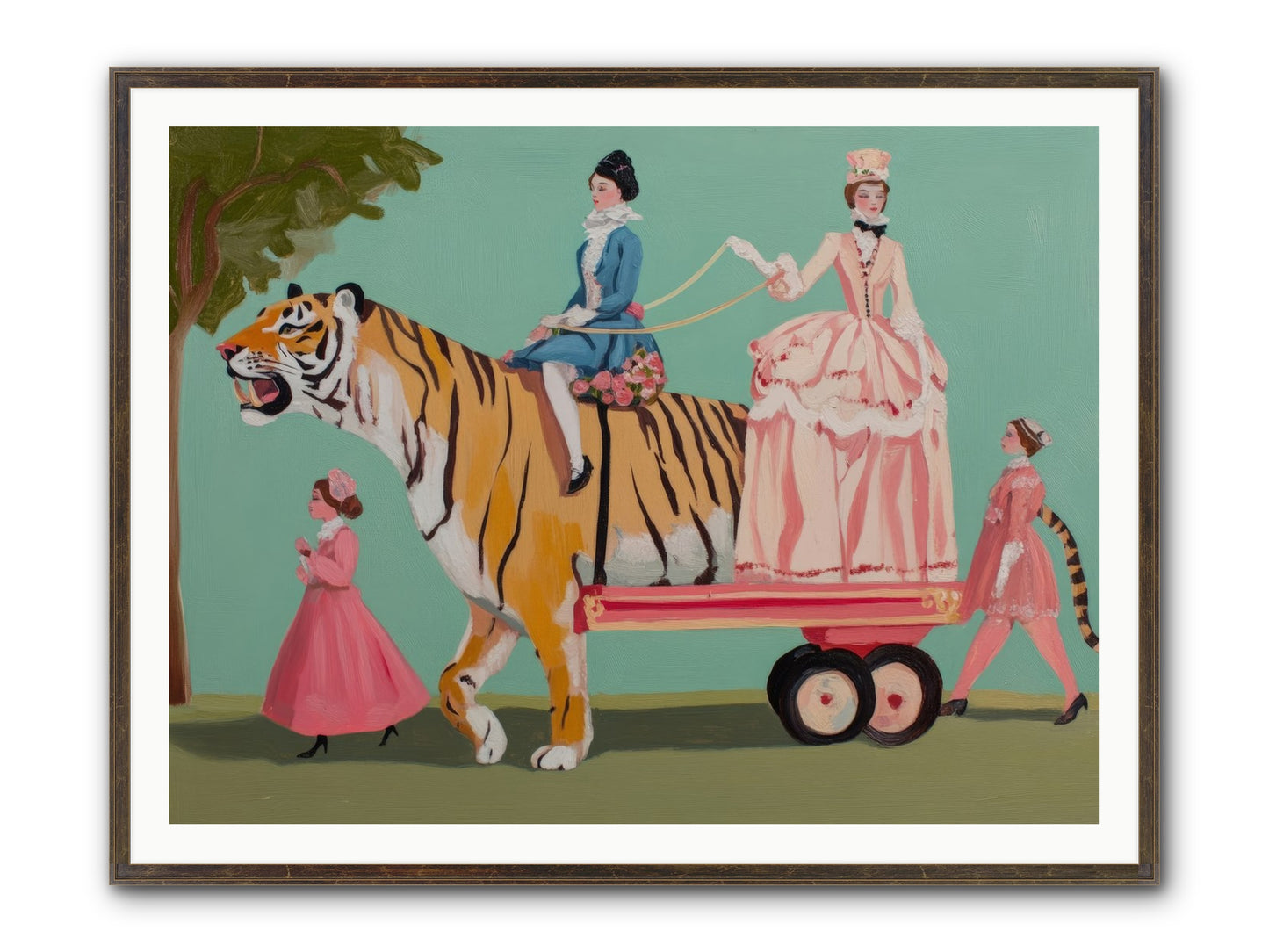 Magic Past Noon Framed Print - Slimwoods Black/Gold 48x36