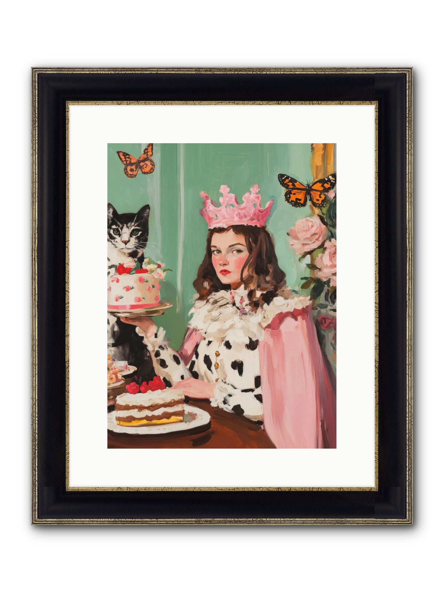 Magic's Soft Mark Framed Print - Black & Gold 12x16