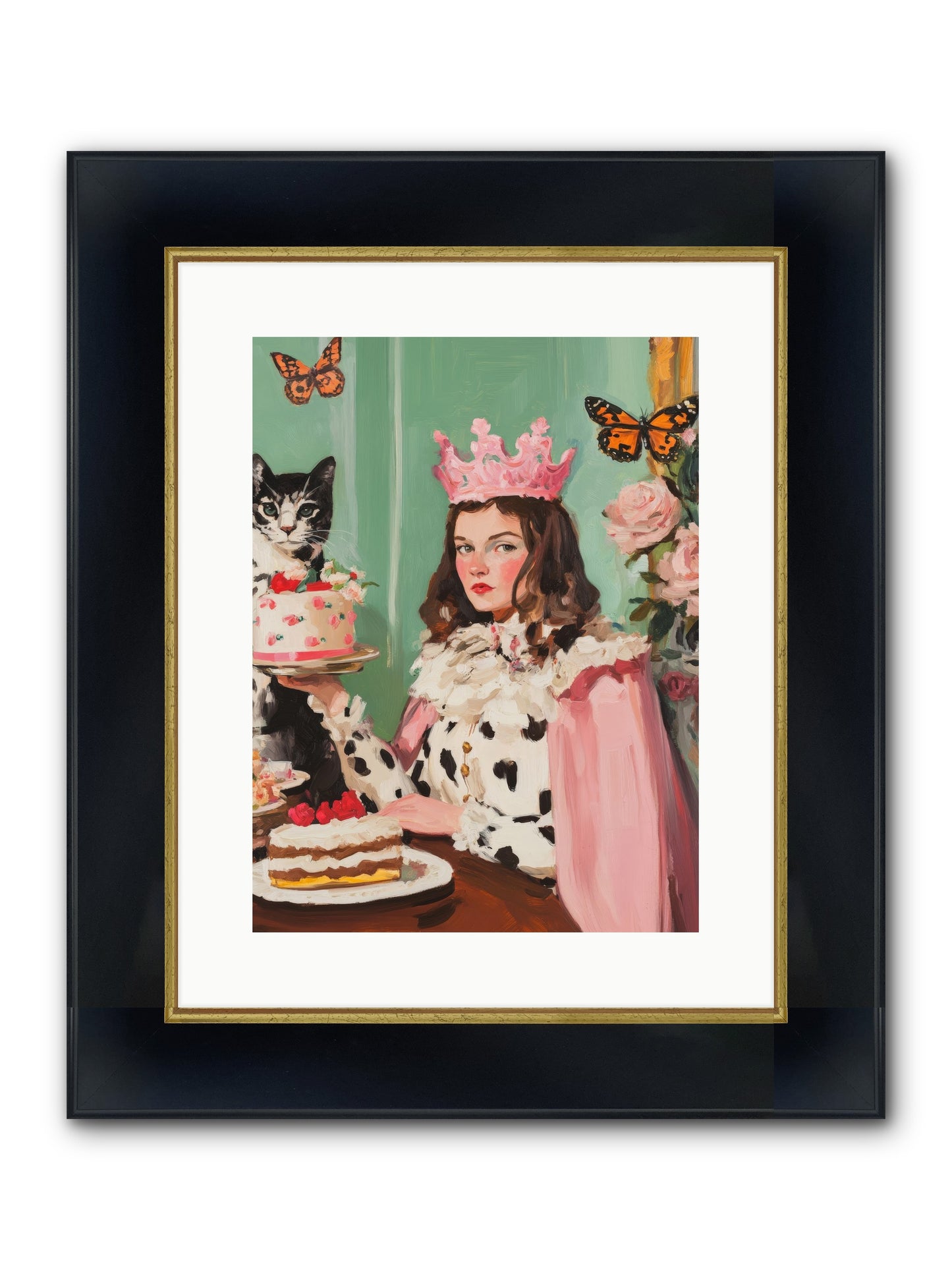 Magic's Soft Mark Framed Print - Wide Black w/Gold 12x16