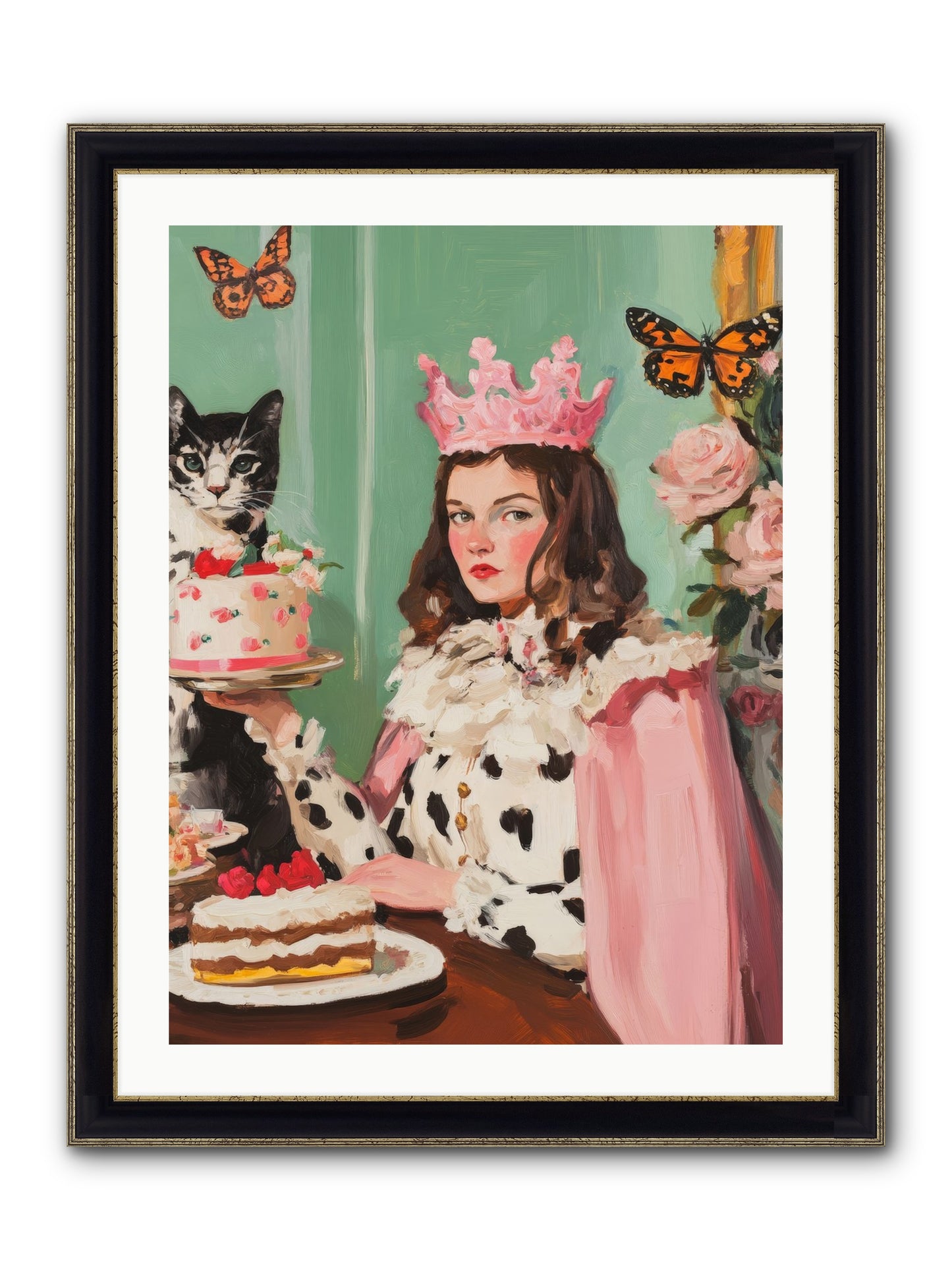 Magic's Soft Mark Framed Print - Black & Gold 24x32
