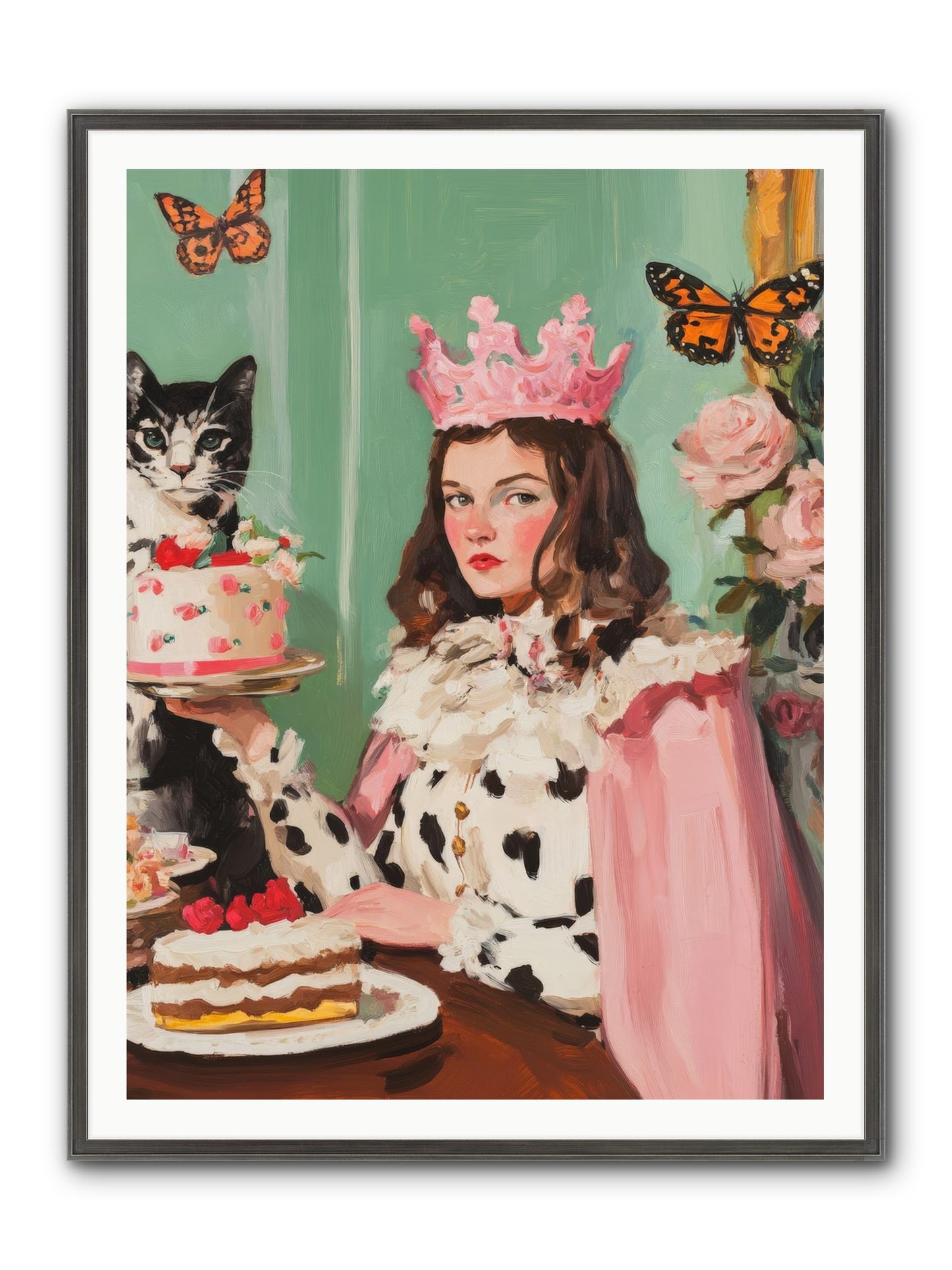 Magic's Soft Mark Framed Print - Slimwoods Black/Silver 36x48