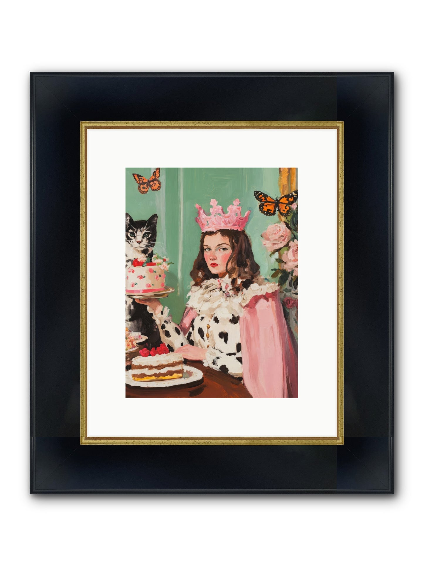 Magic's Soft Mark Framed Print - Wide Black w/Gold 9x12