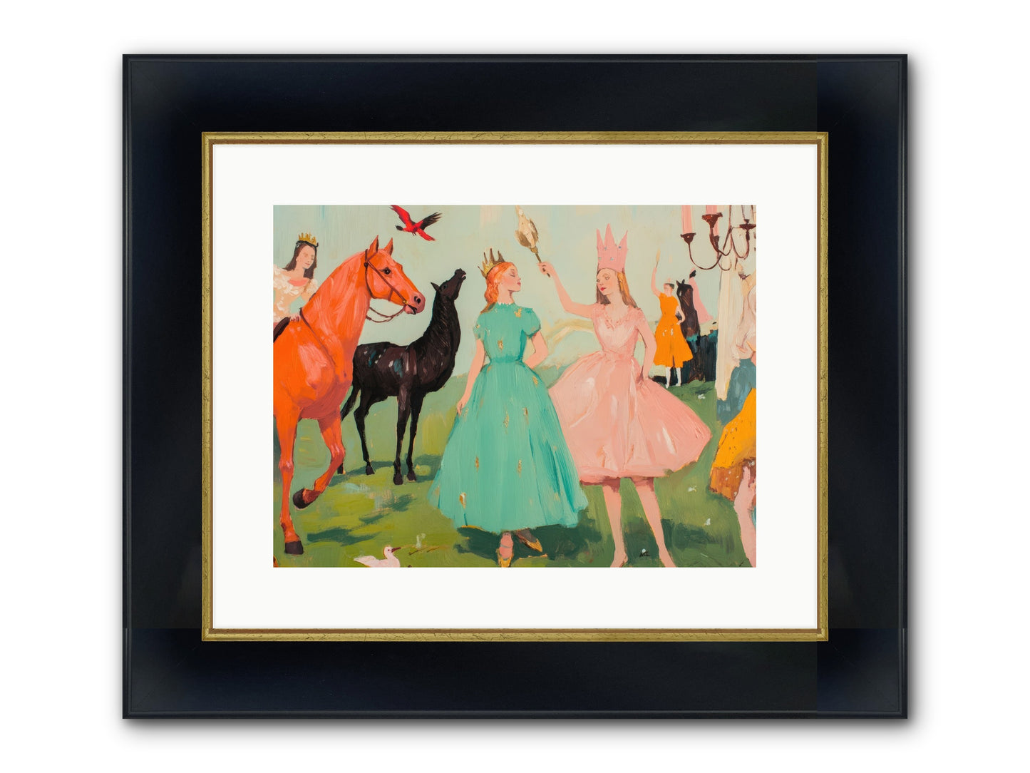 Magic Spills Over Framed Print - Wide Black w/Gold 16x12