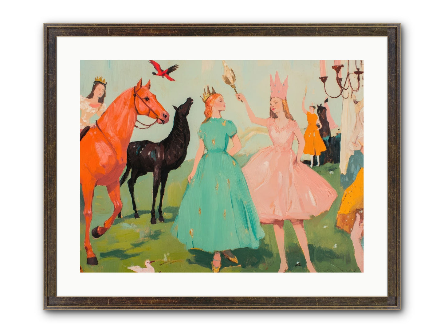 Magic Spills Over Framed Print - Slimwoods Black/Gold 24x18