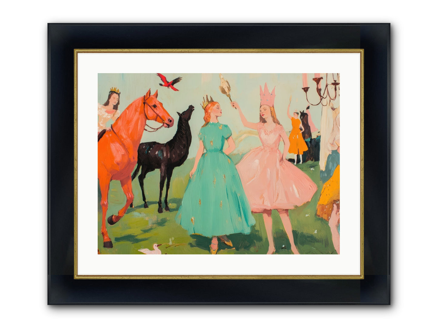 Magic Spills Over Framed Print - Wide Black w/Gold 24x18