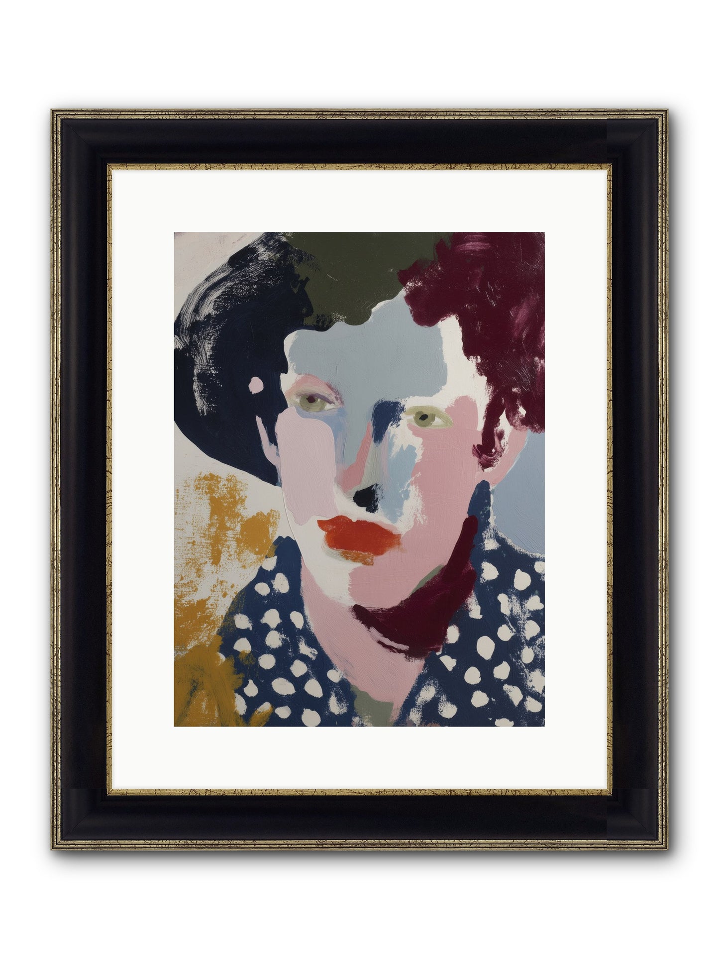 Magnified Framed Print - Black & Gold 12x16