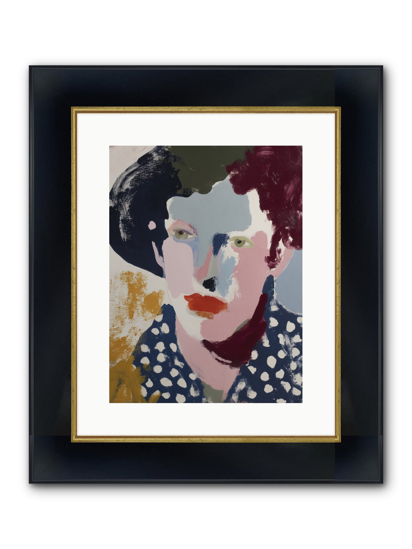 Magnified Framed Print - Wide Black w/Gold 12x16