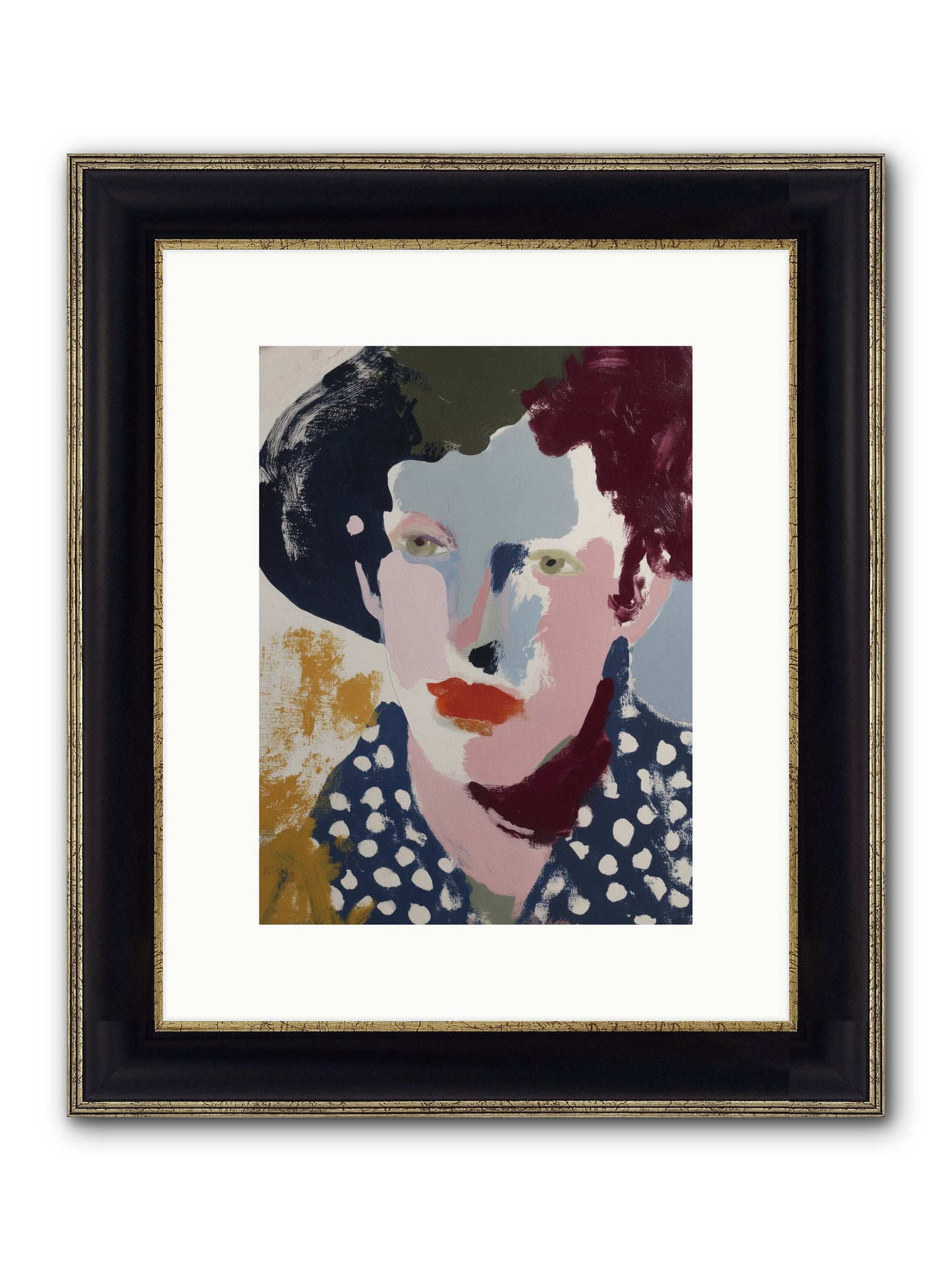 Magnified Framed Print - Black & Gold 9x12