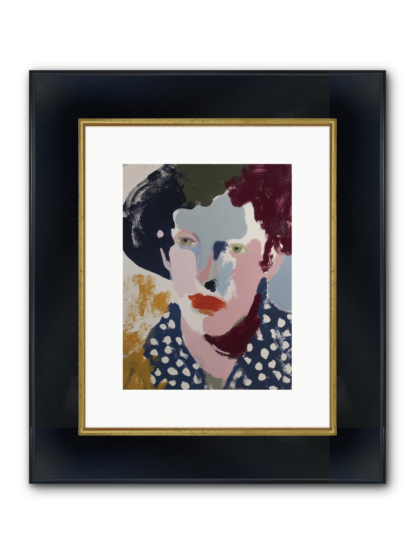 Magnified Framed Print - Wide Black w/Gold 9x12