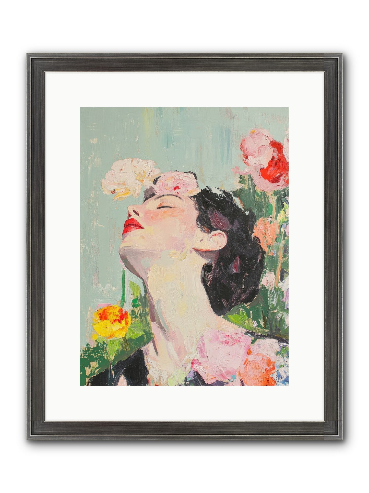 Magnolia Hawthorne Framed Print - Slimwoods Black/Silver 12x16