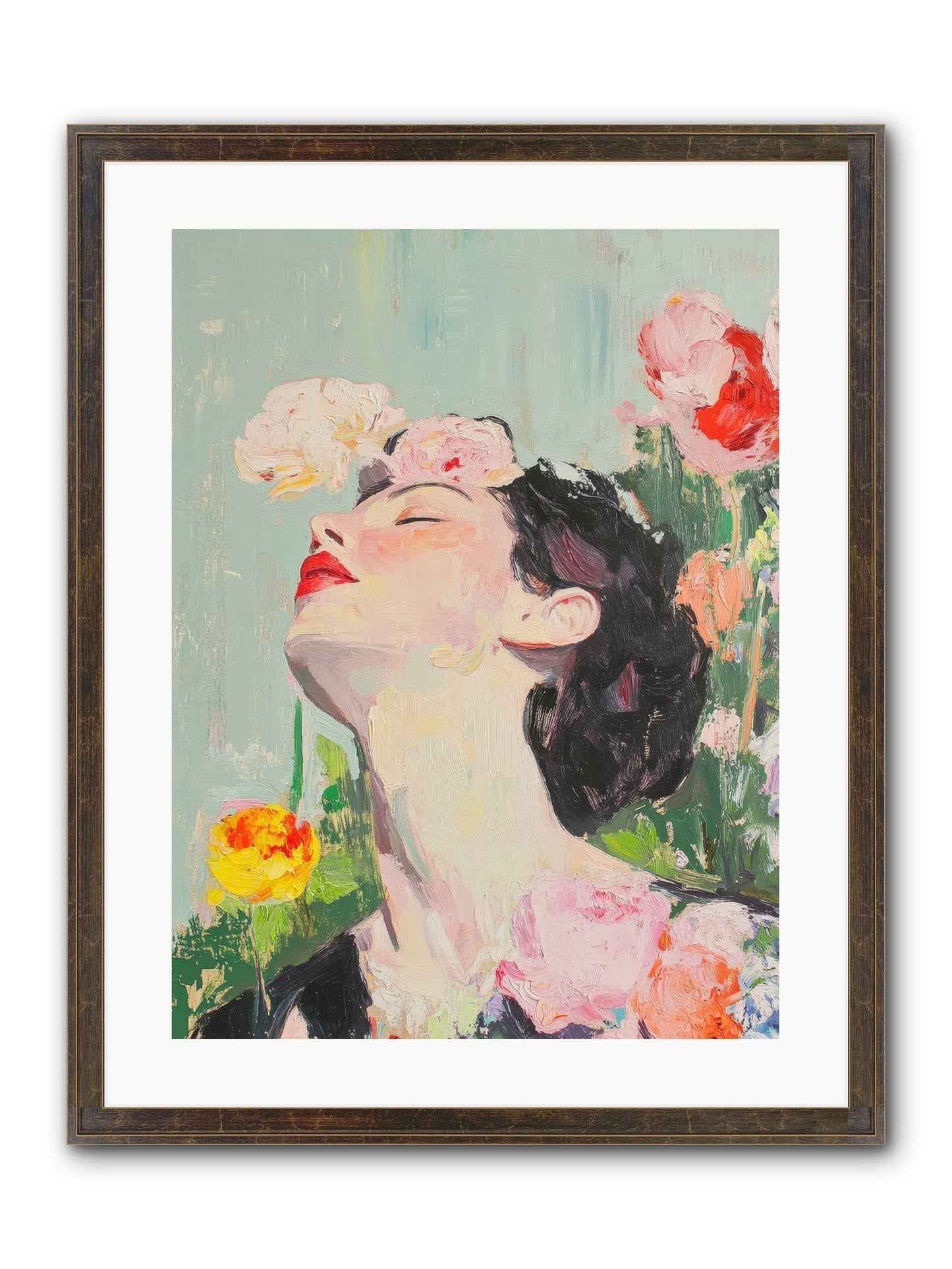 Magnolia Hawthorne Framed Print - Slimwoods Black/Gold 18x24