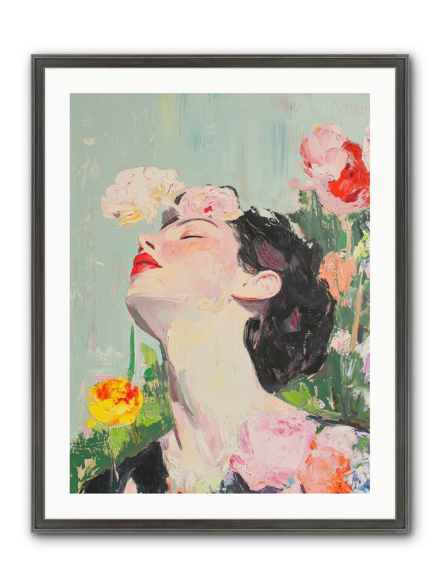 Magnolia Hawthorne Framed Print - Slimwoods Black/Silver 24x32