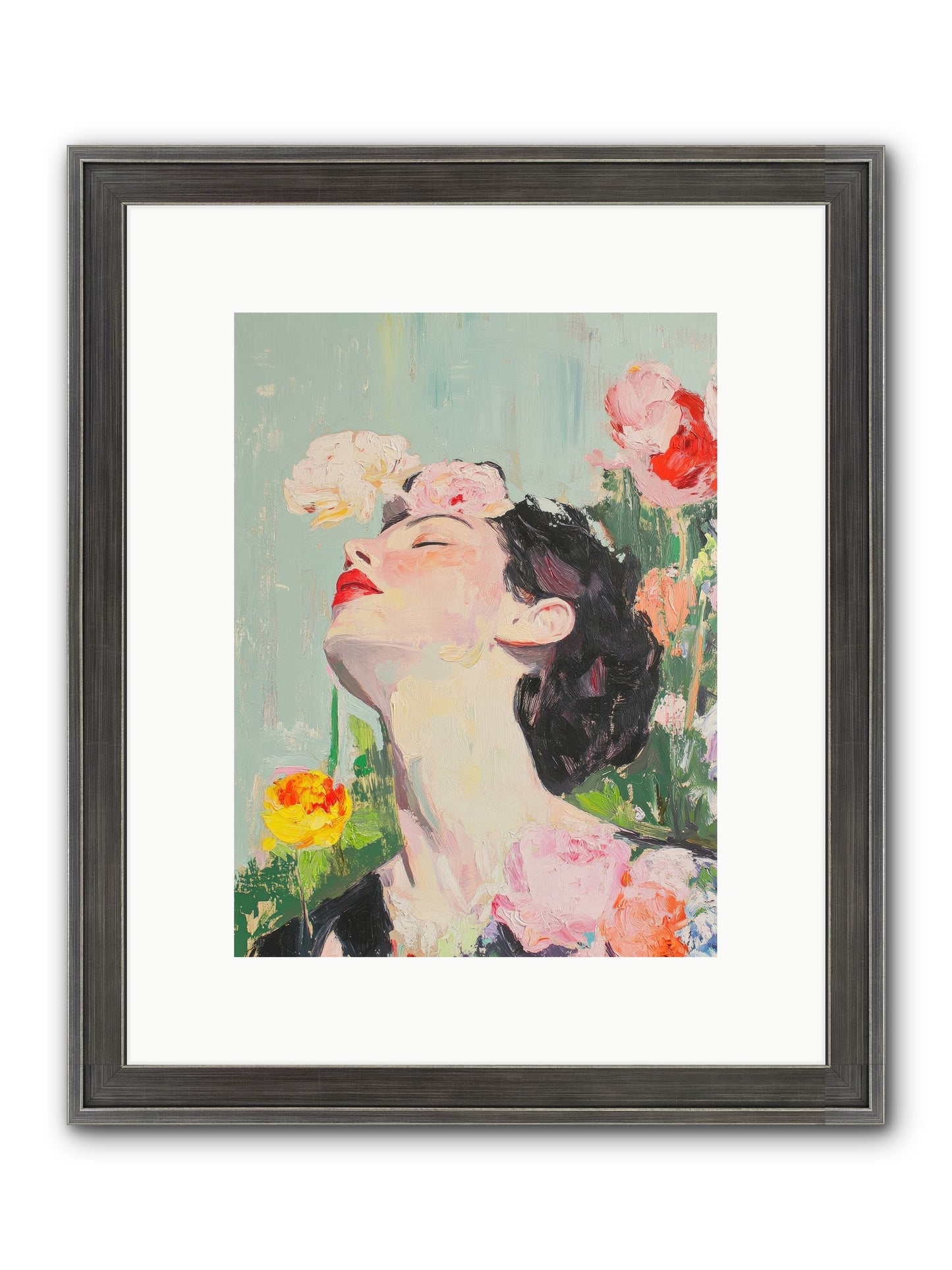 Magnolia Hawthorne Framed Print - Slimwoods Black/Silver 9x12