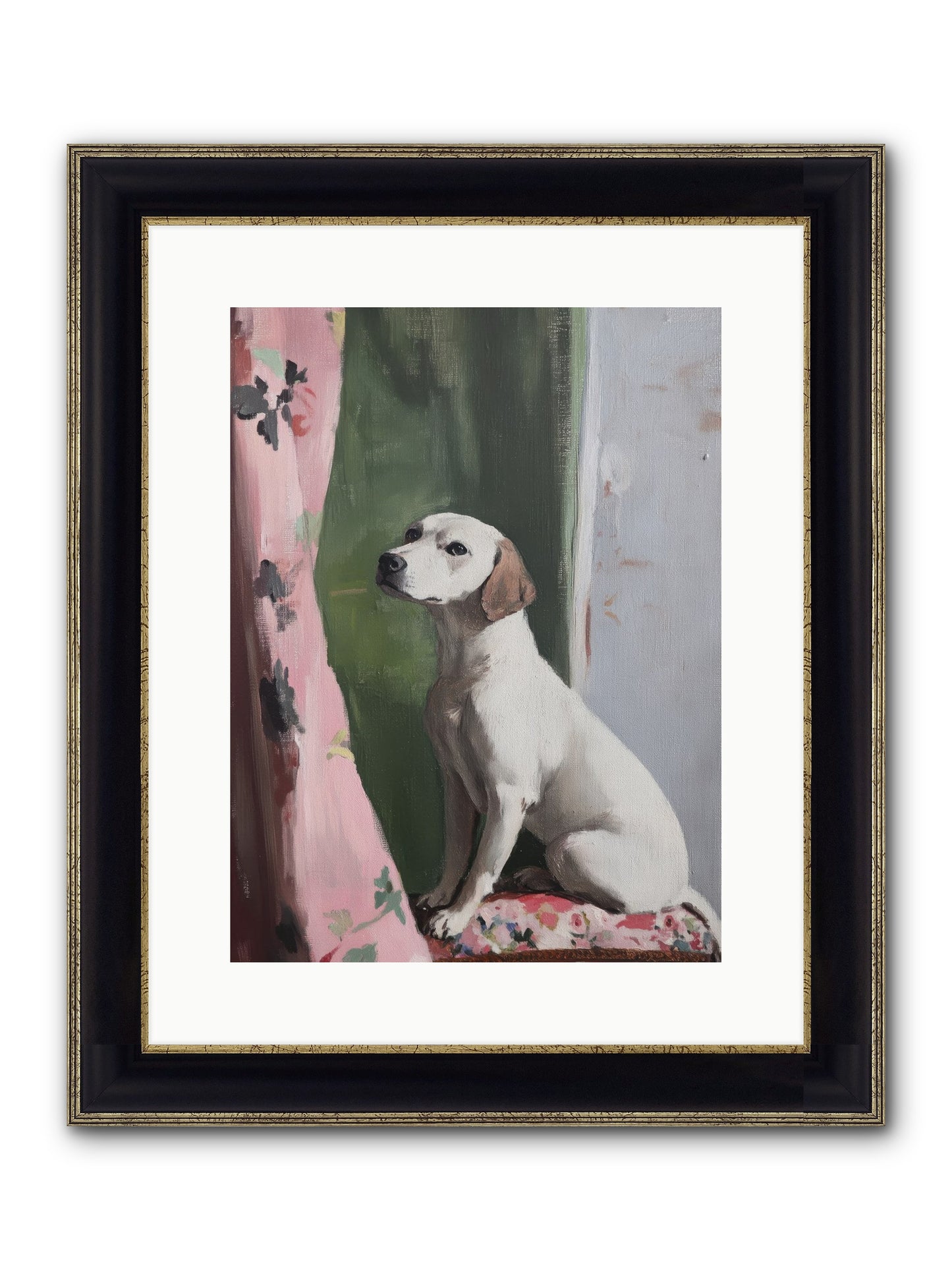 Magnolia Jane Framed Print - Black & Gold 12x16