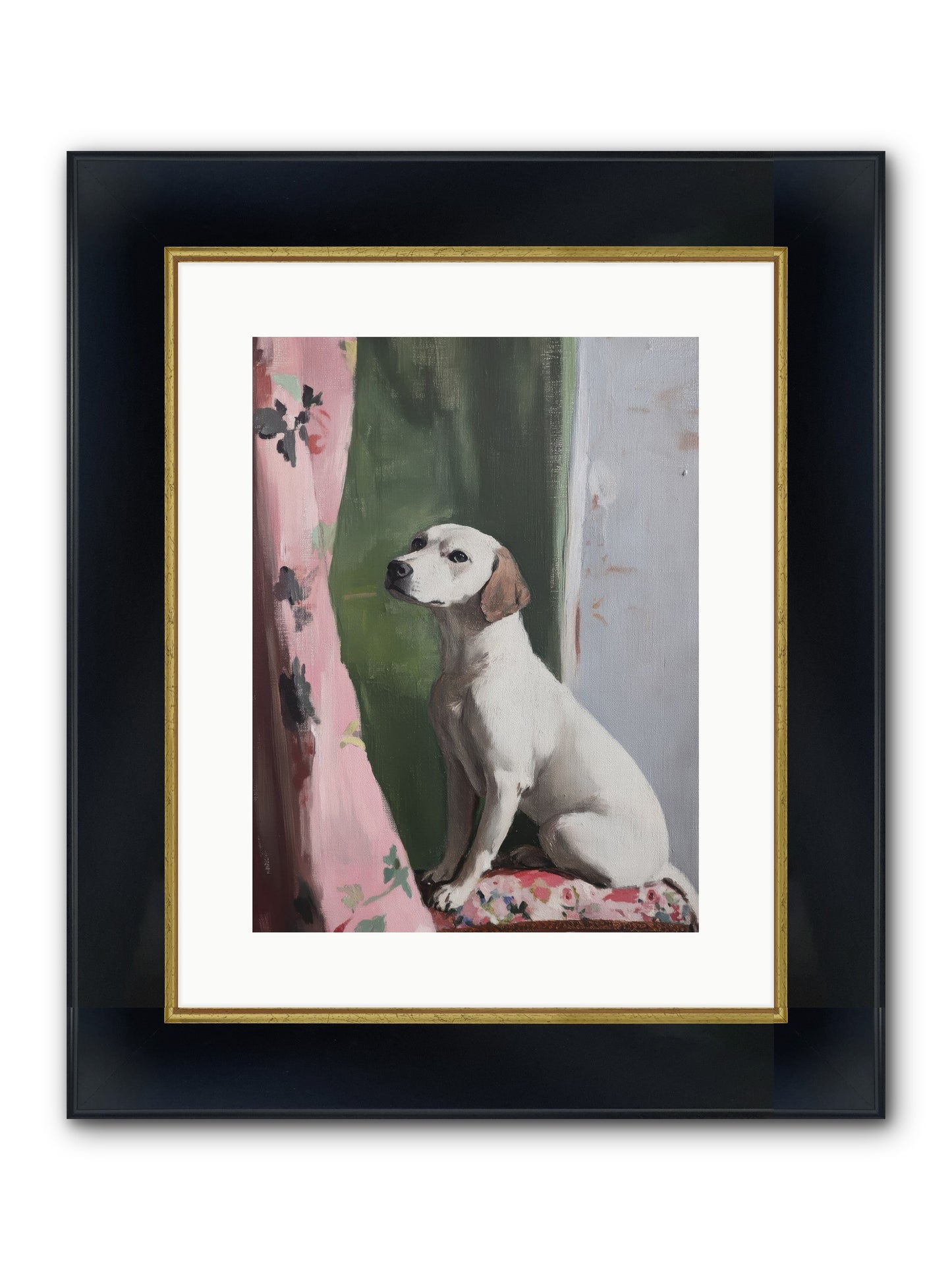 Magnolia Jane Framed Print - Wide Black w/Gold 12x16