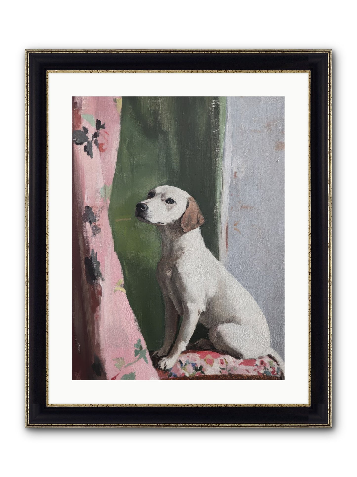 Magnolia Jane Framed Print - Black & Gold 18x24