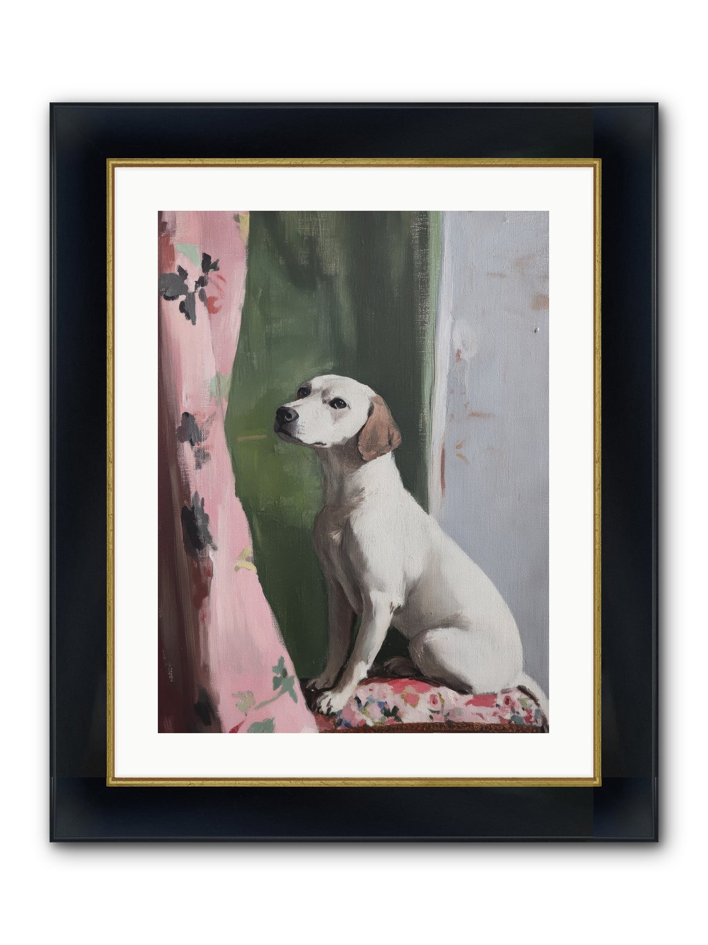 Magnolia Jane Framed Print - Wide Black w/Gold 18x24